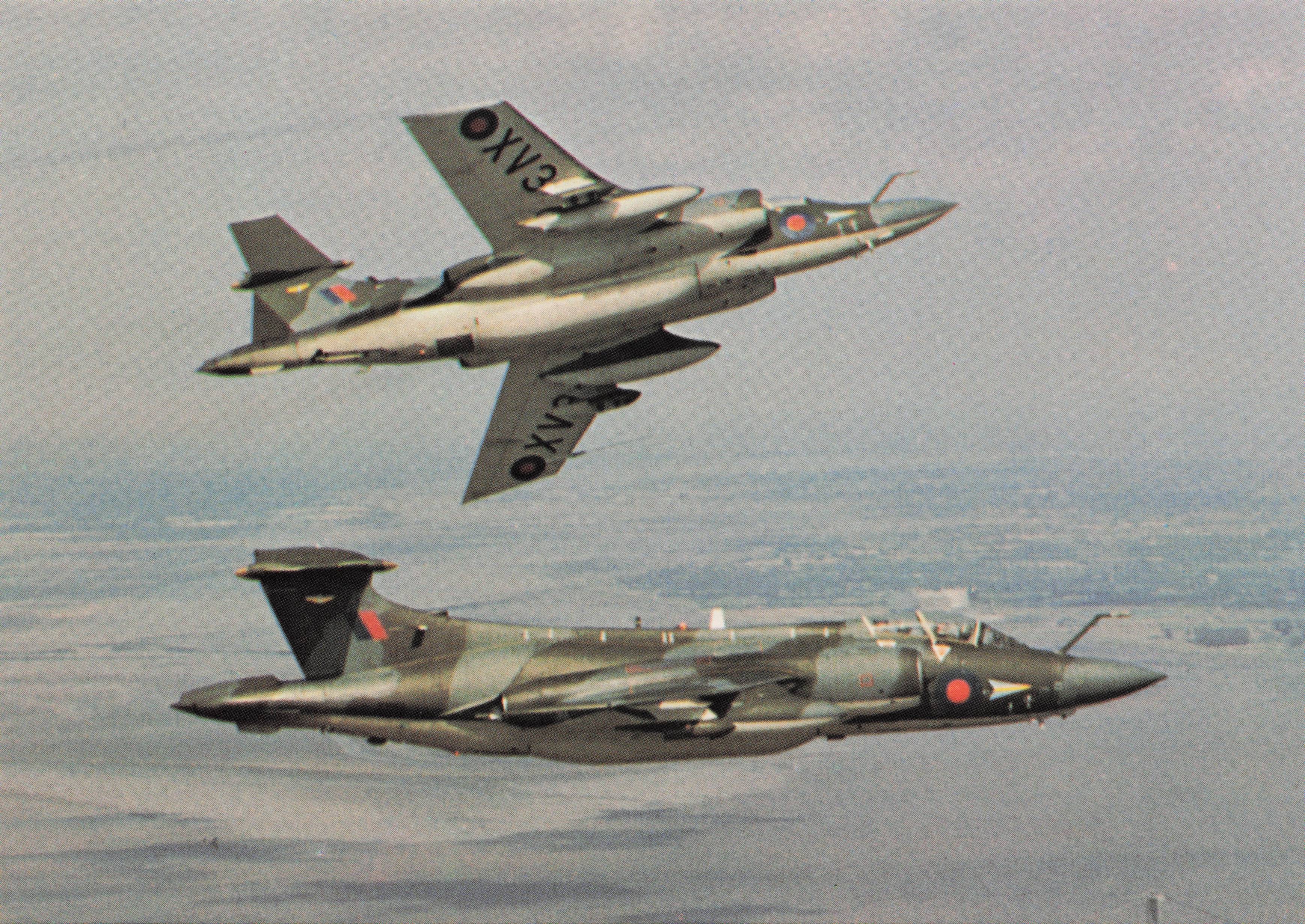 Hawker Siddeley Buccaneer S2A Jet RAF Plane Military Aircraft Postcard