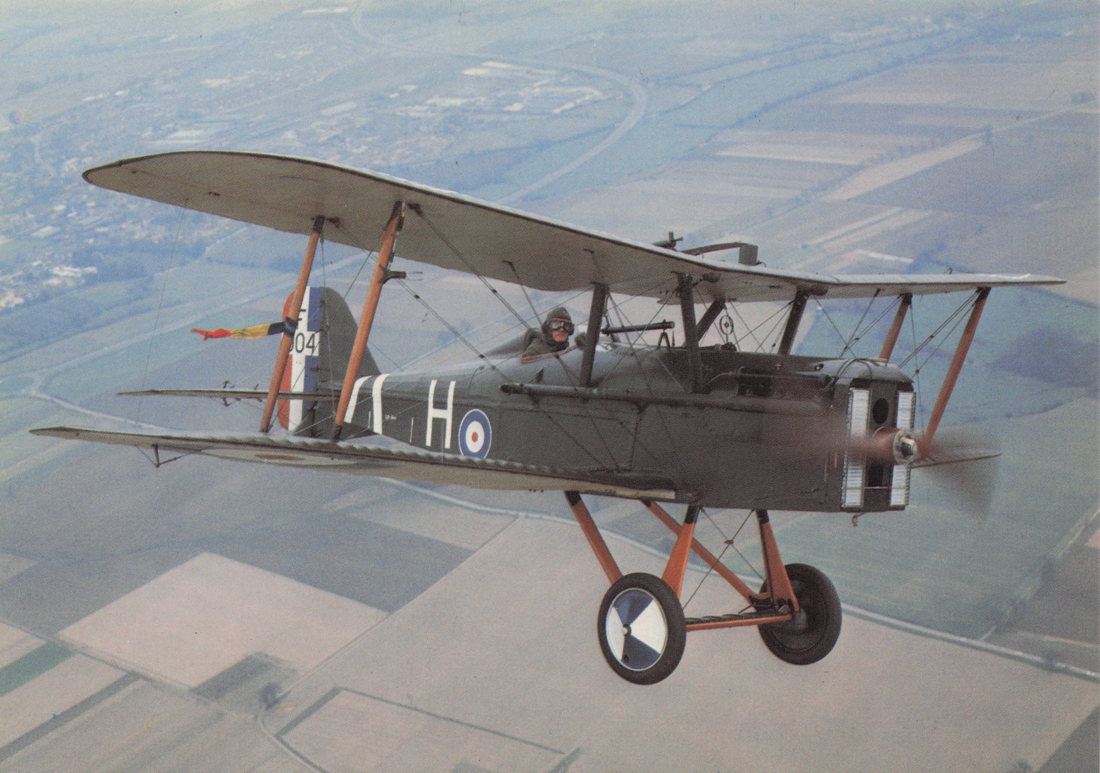 SE5a Vintage Biplane Royal Air Force Fleet Plane Military Aircraft Postcard