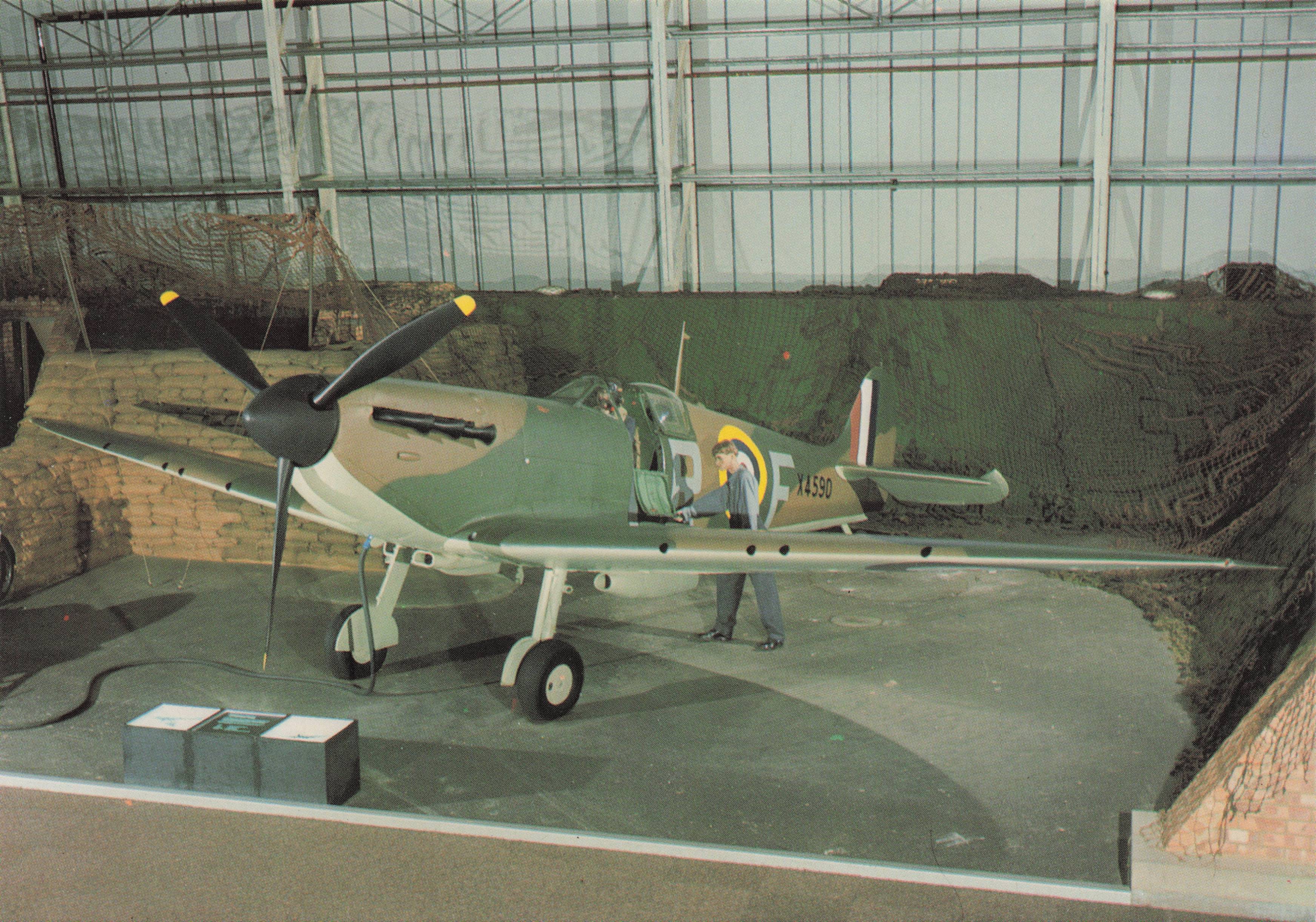 Spitfire Mk1 X4590 Vintage WW2 Fighter RAF Fleet Plane Military Aircraft Postcard