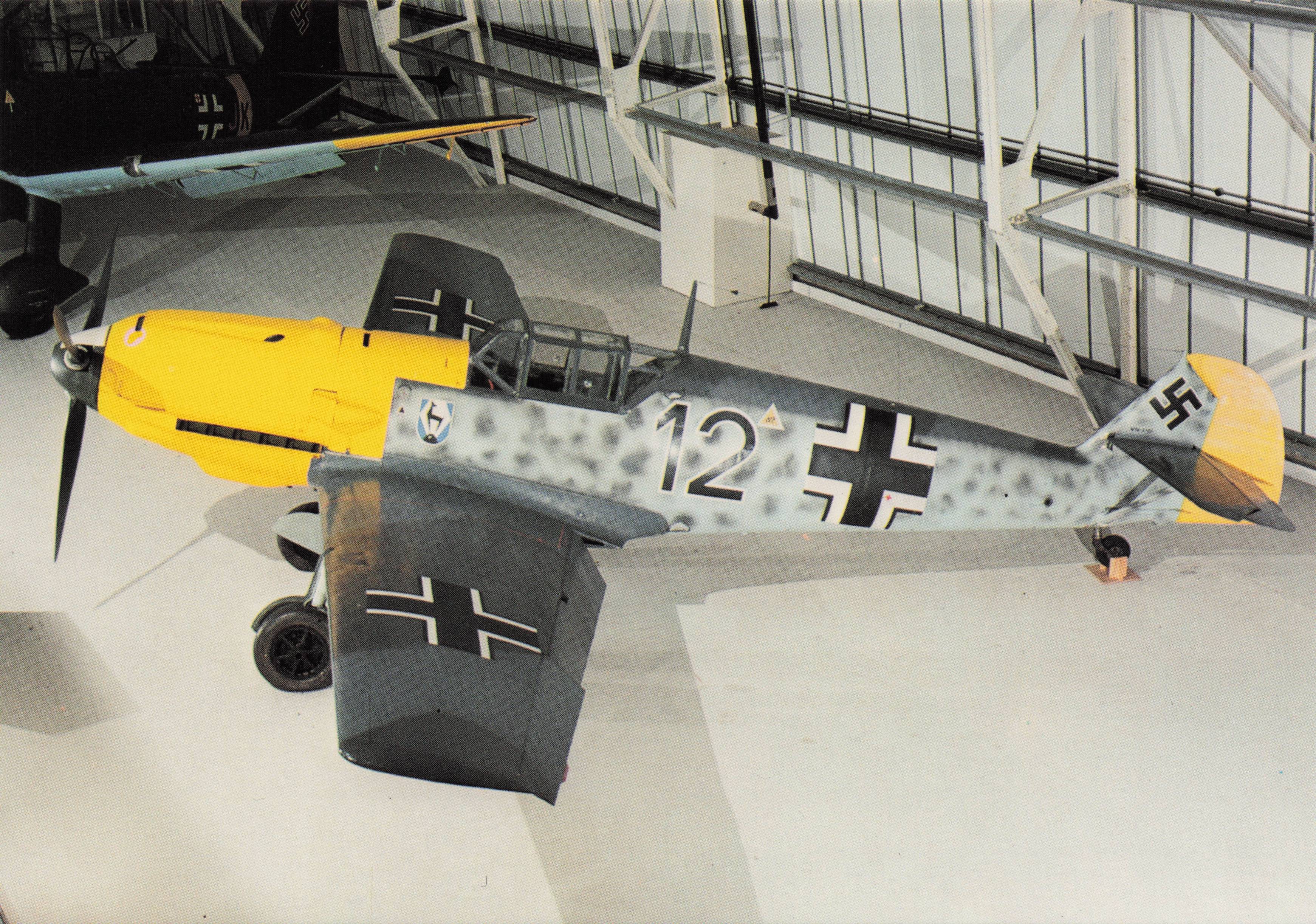 Messerschmitt BF 109E Jet Fighter Luftwaffe Axis Fleet Plane Military Aircraft Postcard