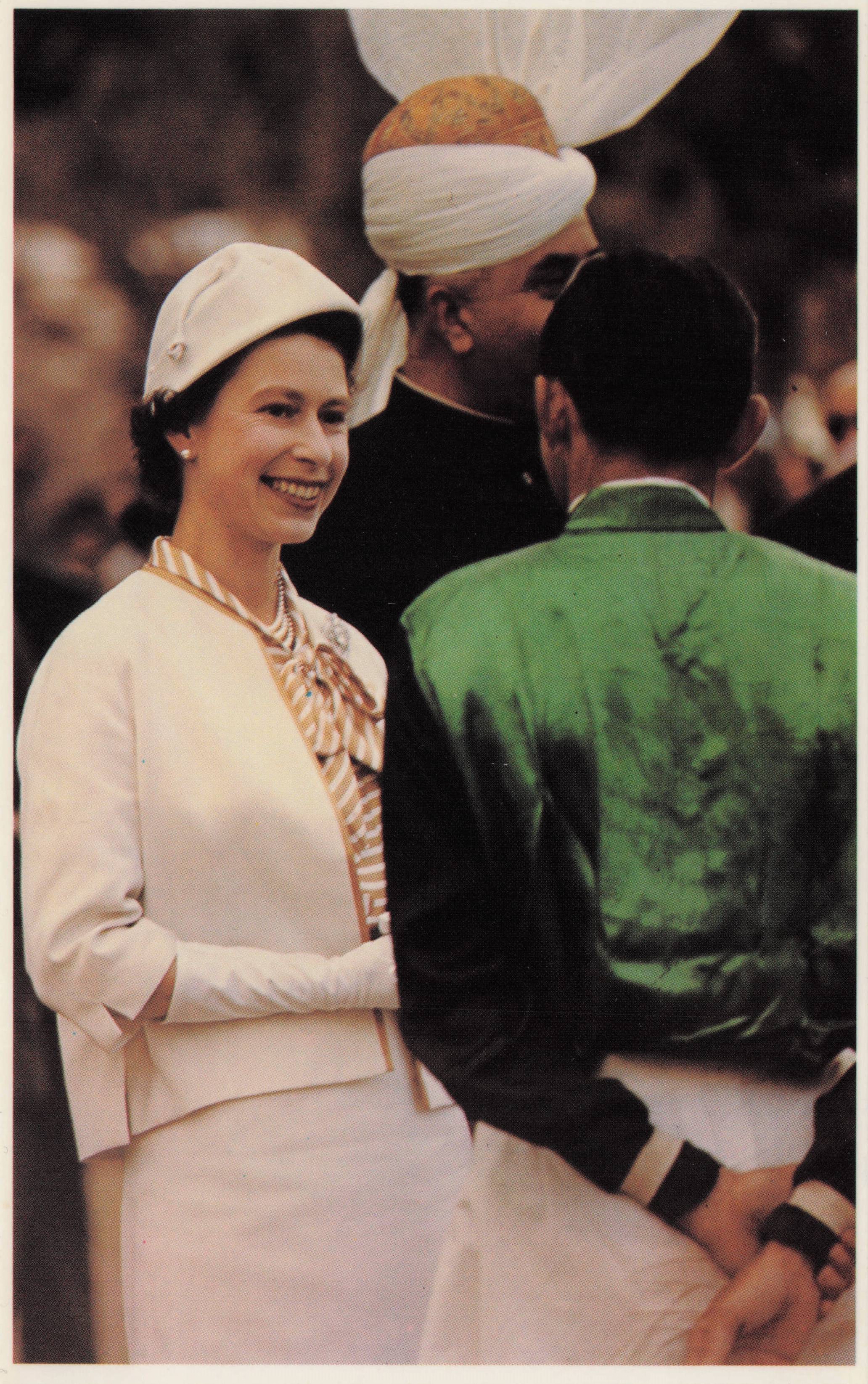 Lahore Horse Races Royal 1961 Portrait Queen Elizabeth II Rare Postcard