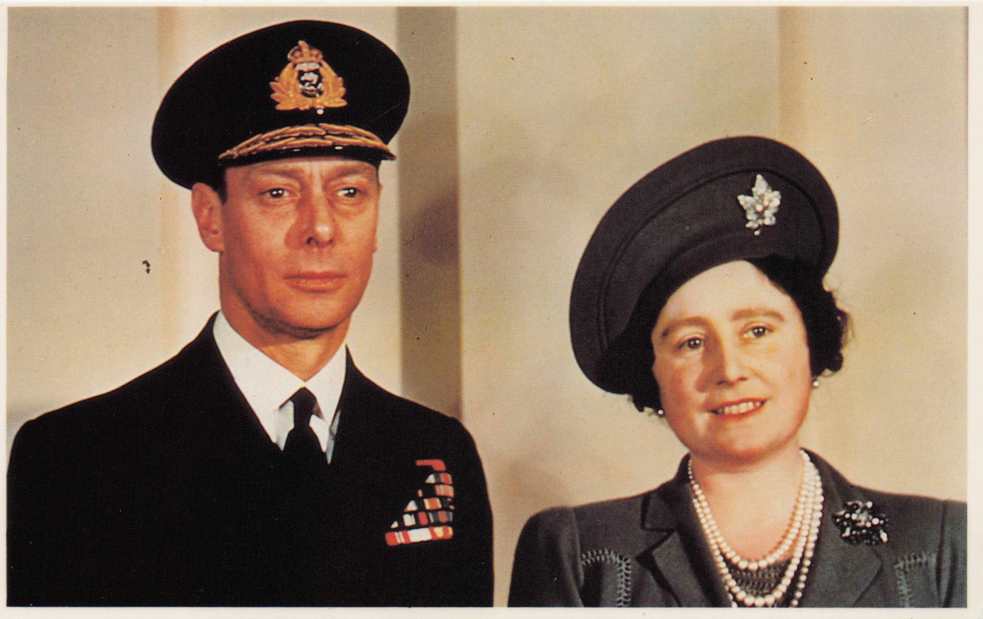 King George VI Wartime Broadcast World War II Queen Elizabeth II Rare Postcard