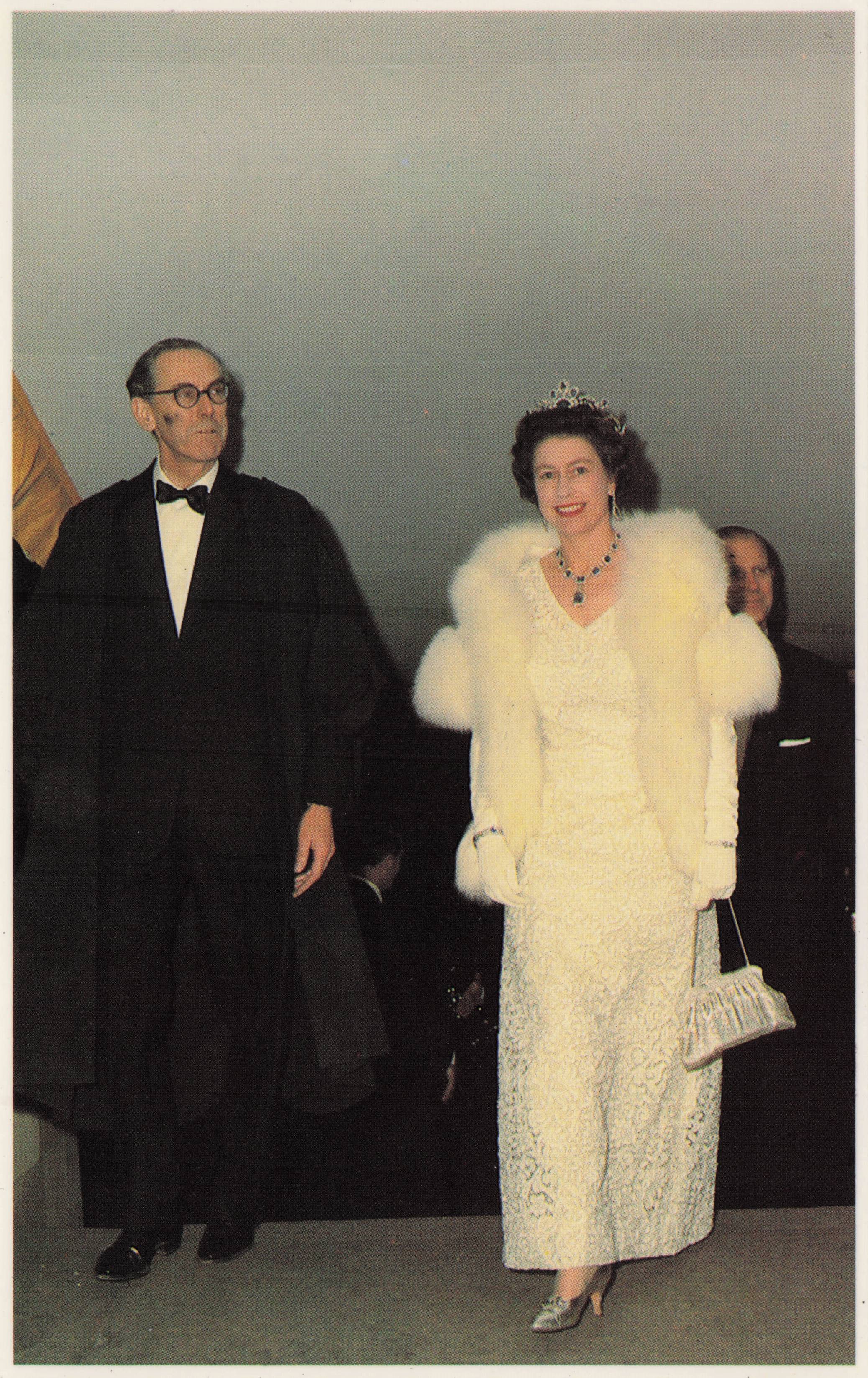 Lincoln Royal Banquet Gala Dinner Gathering Queen Elizabeth II Rare Postcard