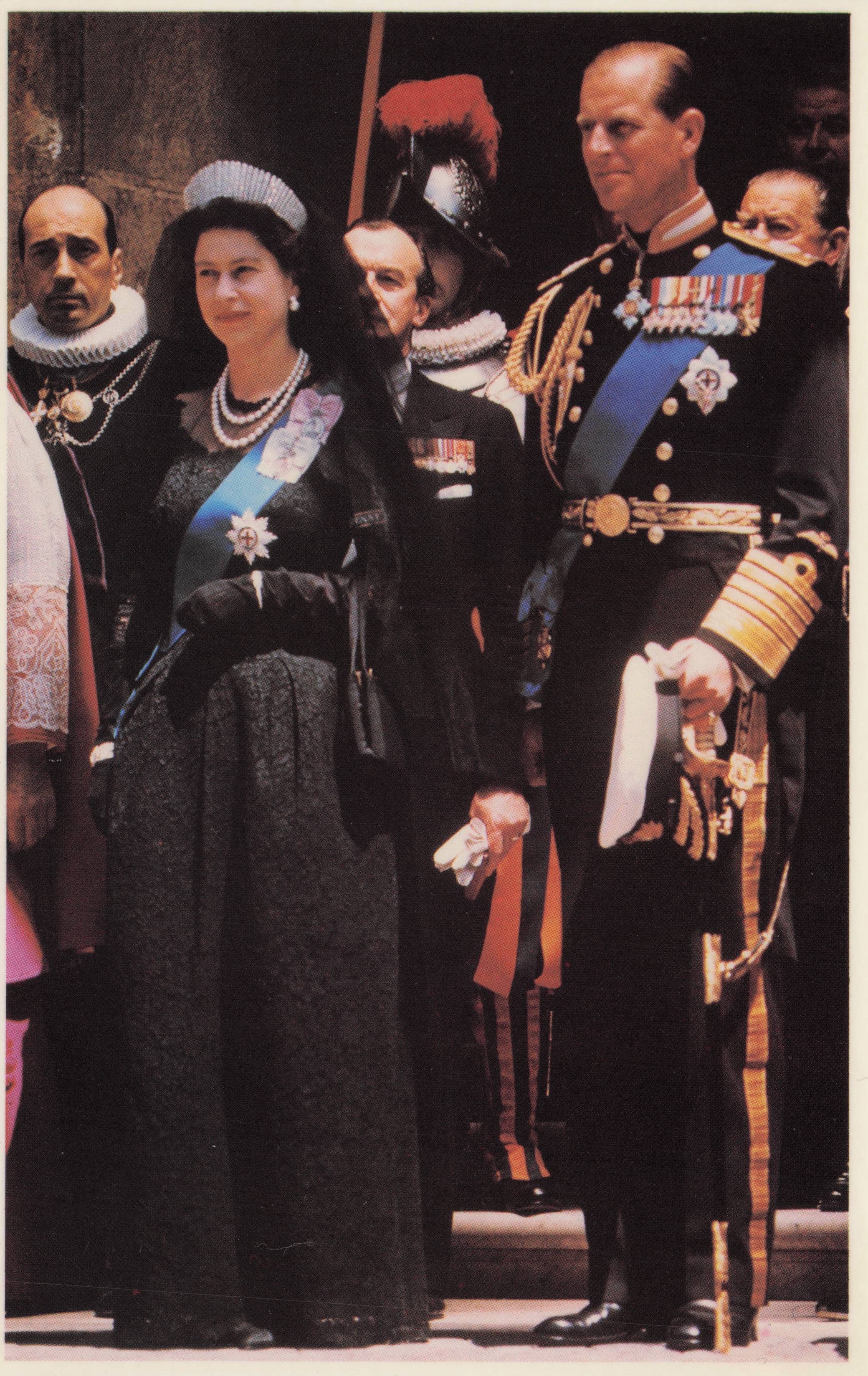 Vatican Audience Pope John XXIII Visit 1961 Queen Elizabeth II Rare Postcard
