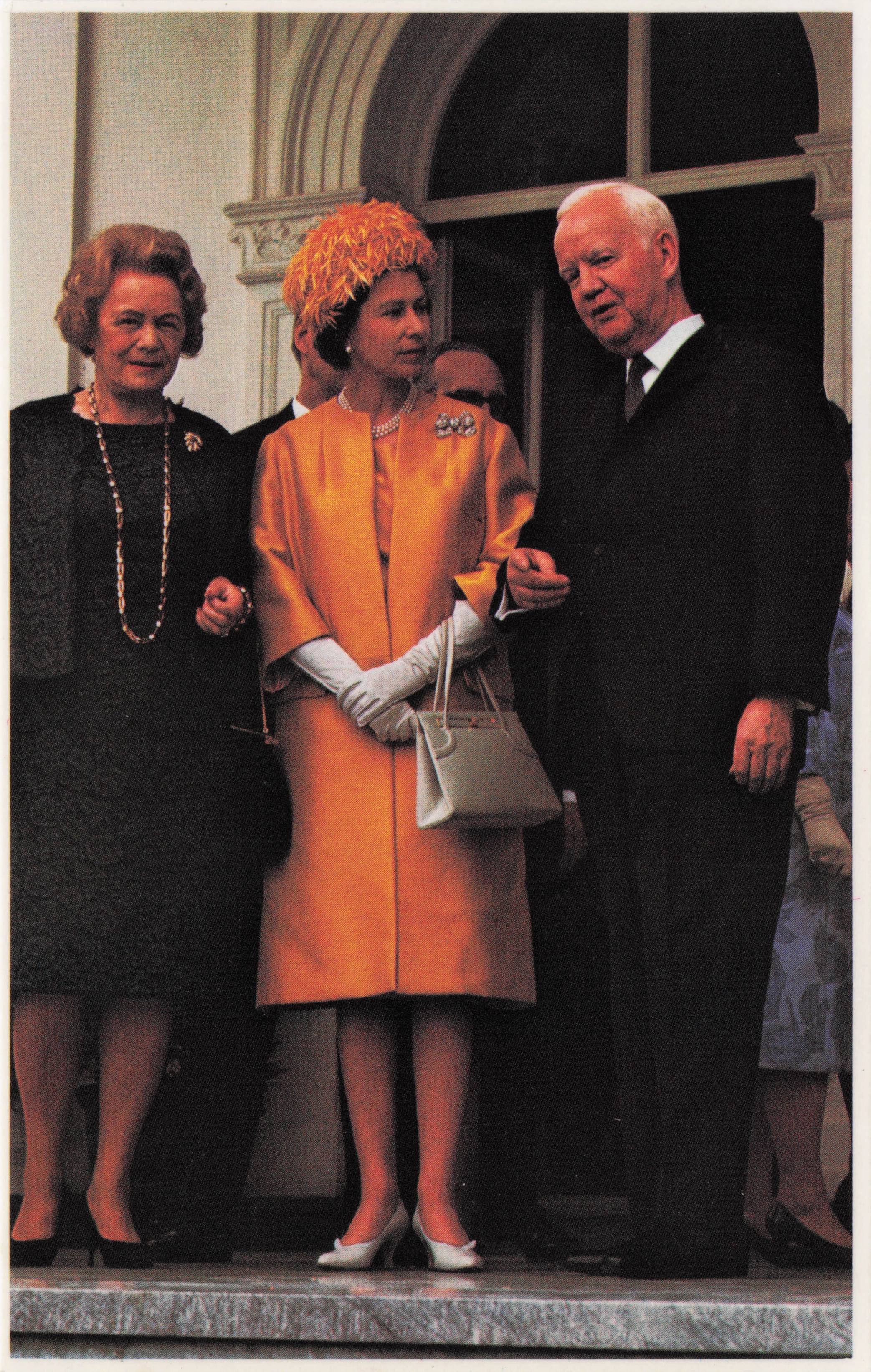 Queen Elizabeth II Germany Berlin West State Visit Tour 1965 Royal Photo Postcard