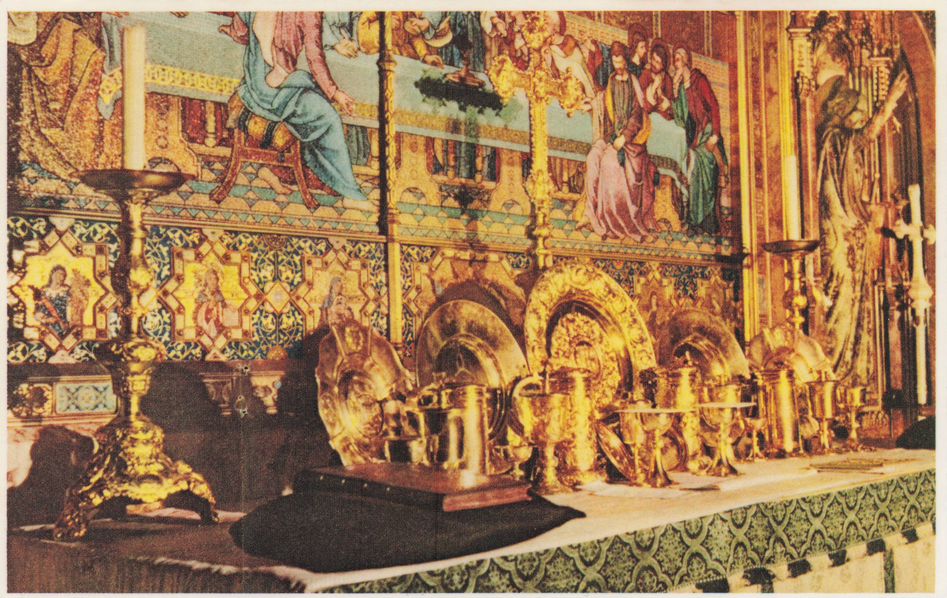 Queen Elizabeth II Westminster Abbey High Altar Ceremony Royal Photo Postcard