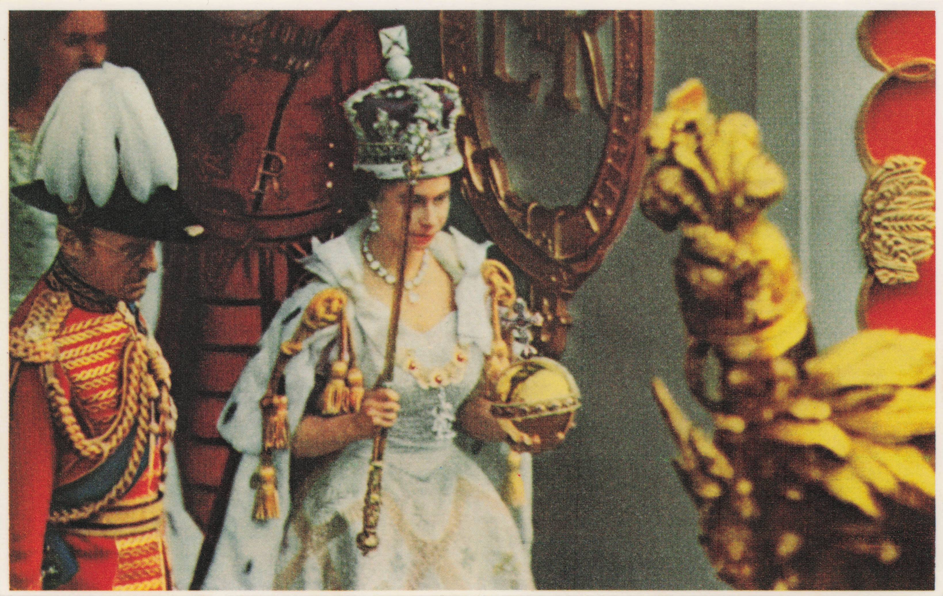 Queen Elizabeth II Leaving Abbey Westminster Ceremony Royal Photo Postcard