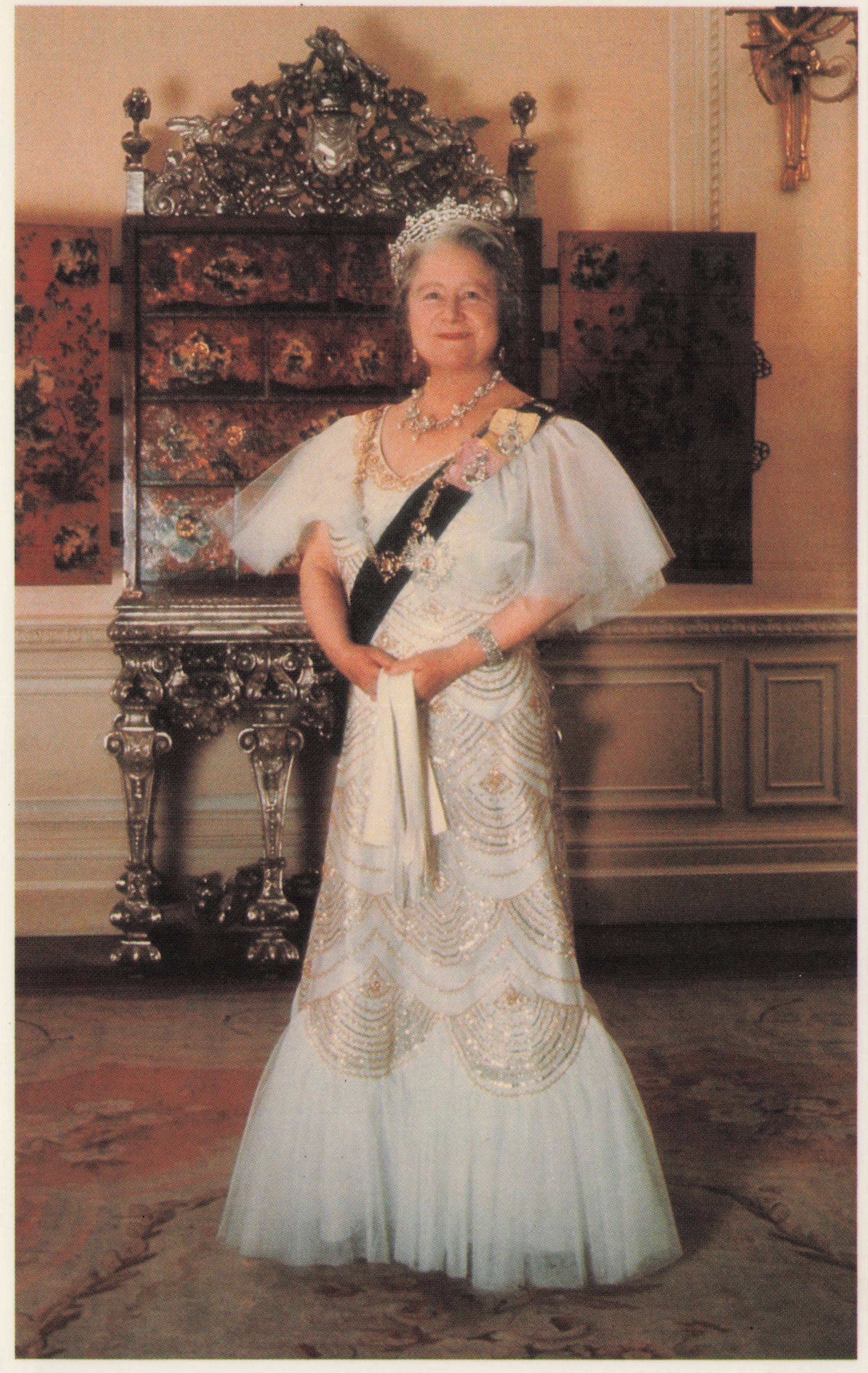 Queen Elizabeth II Mother 75th Birthday Celebration Royal Photo Postcard