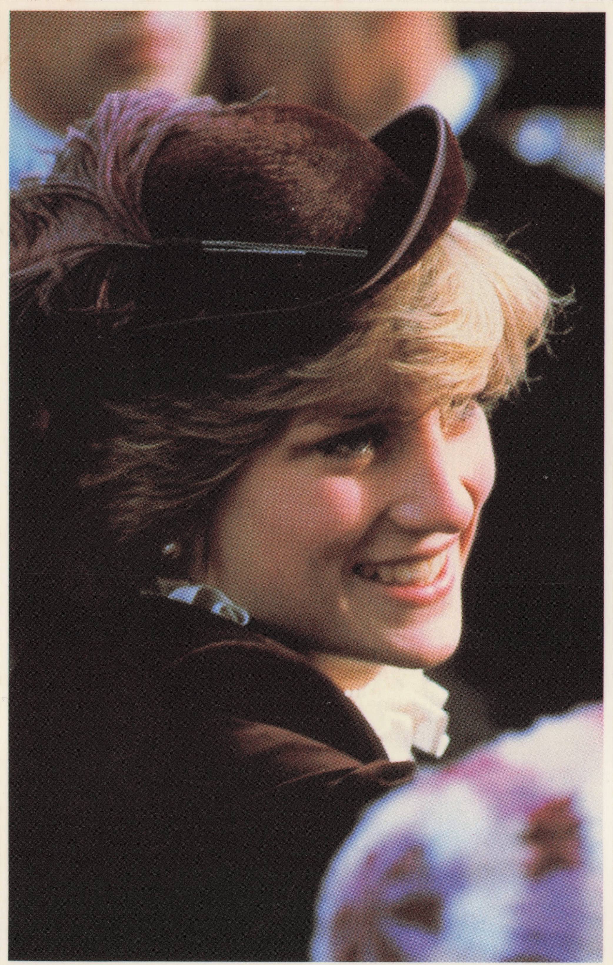 Brecon Welsh Rambling Wave Wales Princess Diana Royal Wedding 1981 Postcard