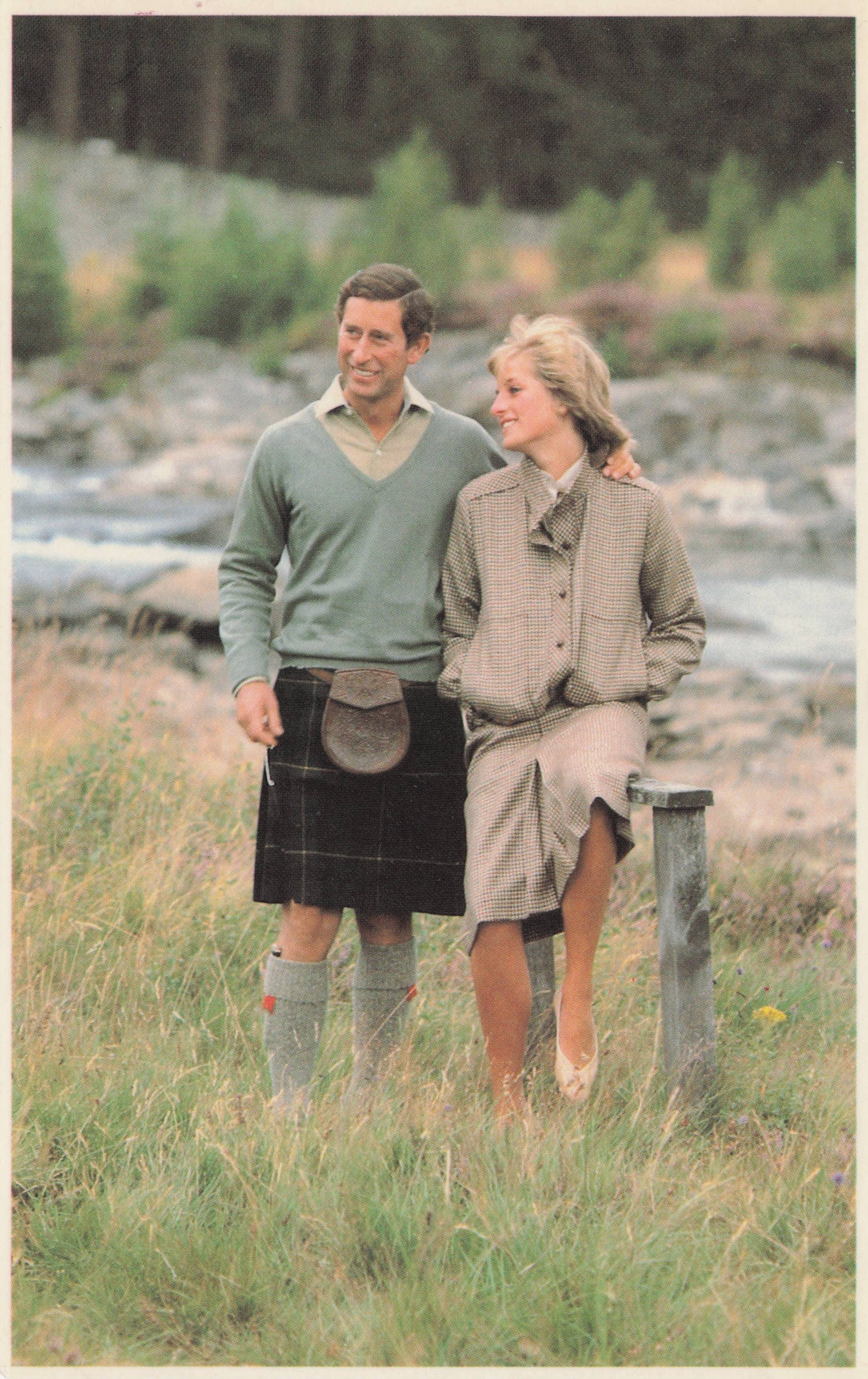 Deeside River Scotland Prince Charles Princess Diana Royal Wedding 1981 Postcard