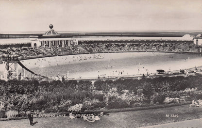The Bathing Lake Southport & Promande Lancs TWO Valentines RPC Postcard s