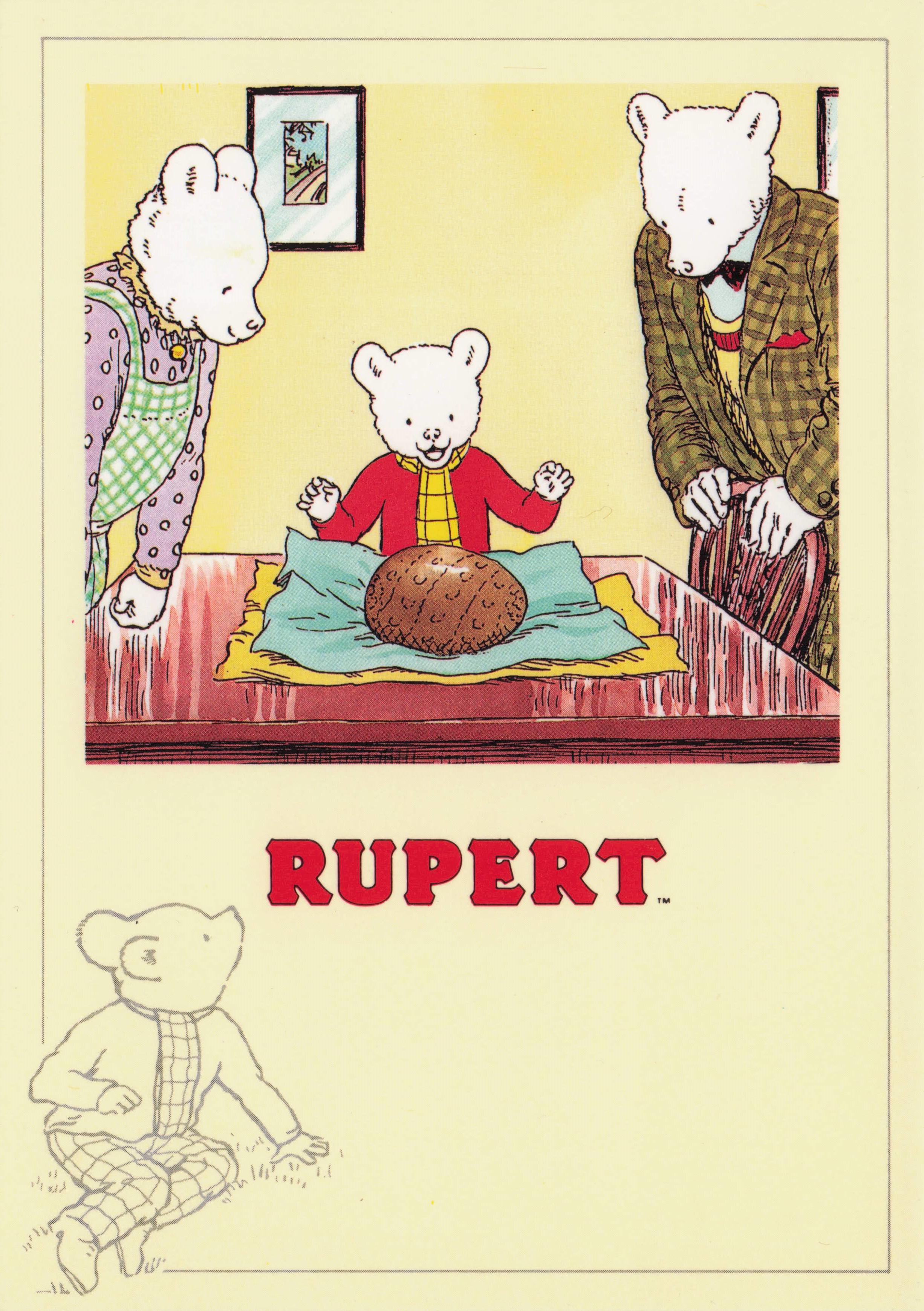Rupert The Bear & The Sugar Bird WW2 1941 Book Birds Egg PC818 Postcard