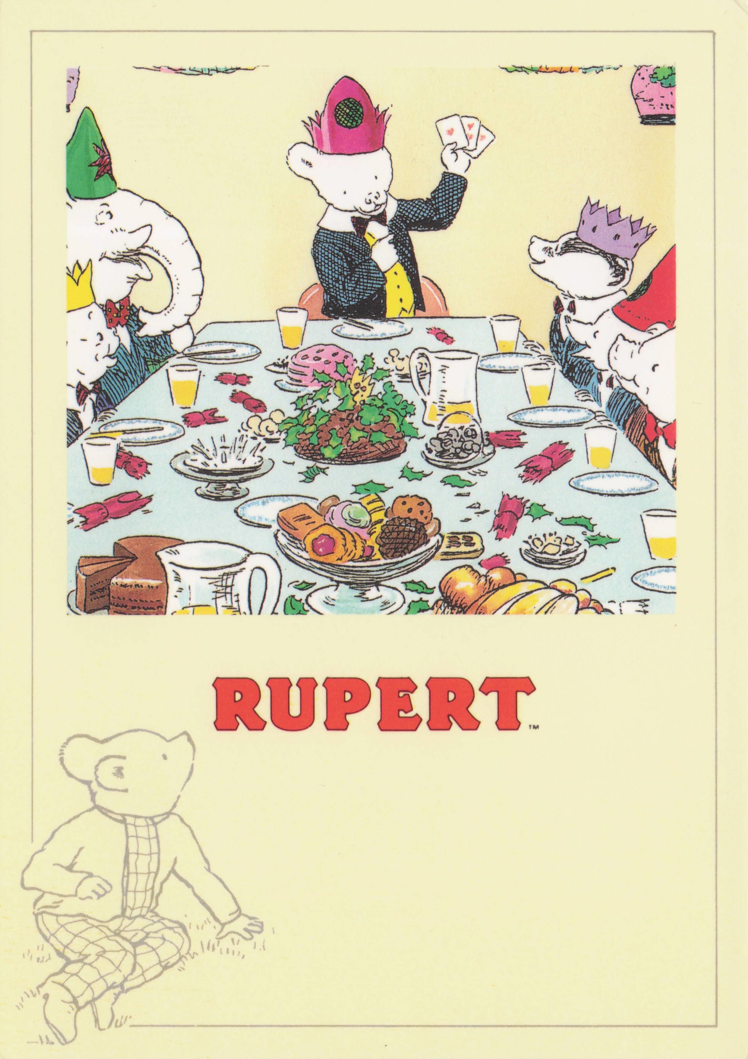 Rupert The Bear In Mysteryland 1938 Old Book Playing Cards PC820 Postcard