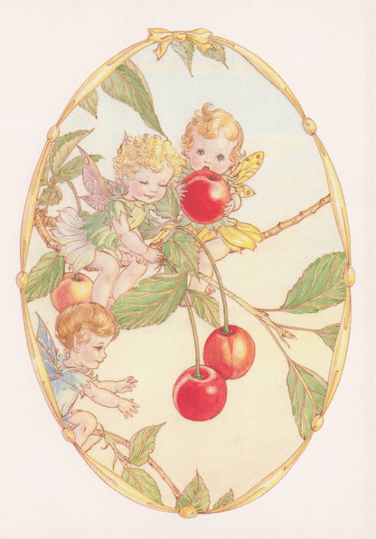 Cherry Ripe Fruit Fairy World Collection Marjorie Dawson Rare Postcard