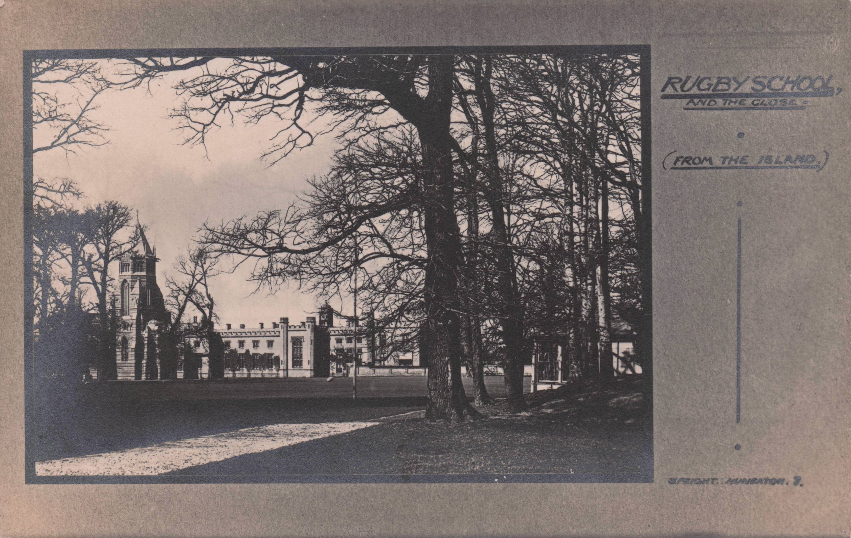 Tom Brown's Schooldays Book Quote Of Rugby School Grounds Warks Postcard