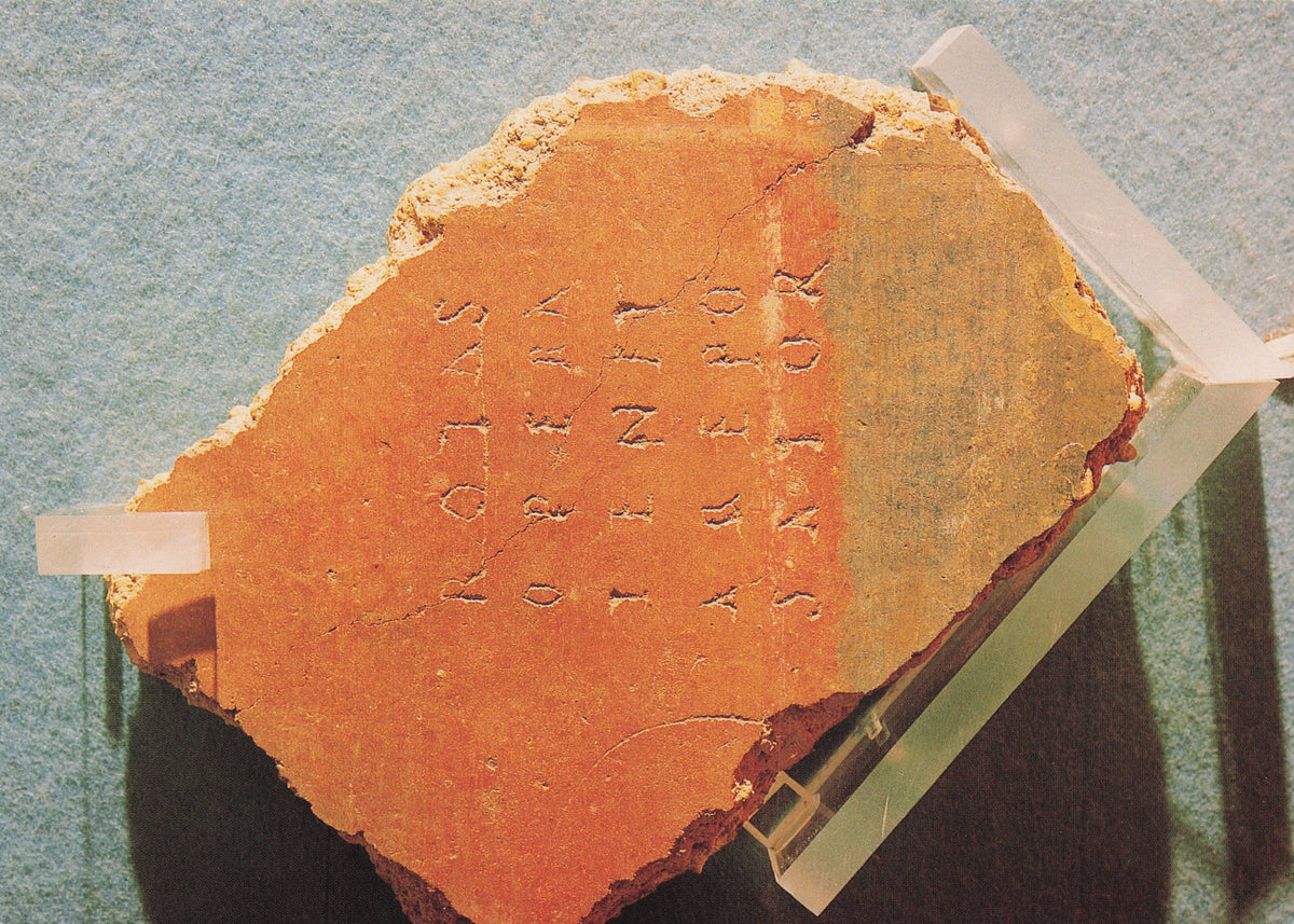 Roman Christian Writing Engraving Antique Wall Plaster Message Postcard