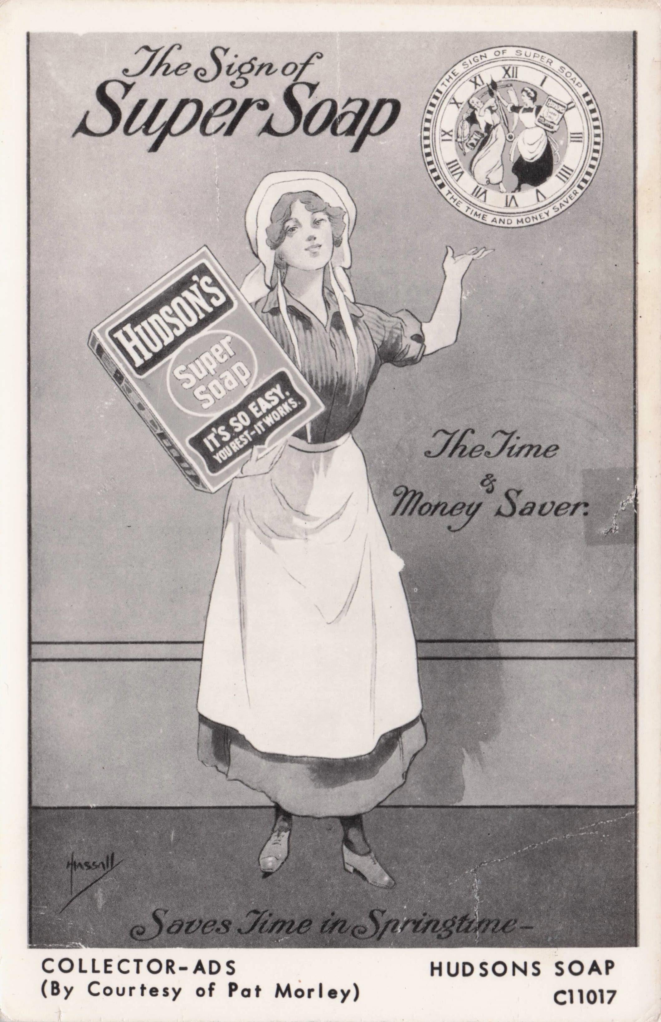 Hudsons Soap Advertising Real Photo Postcard