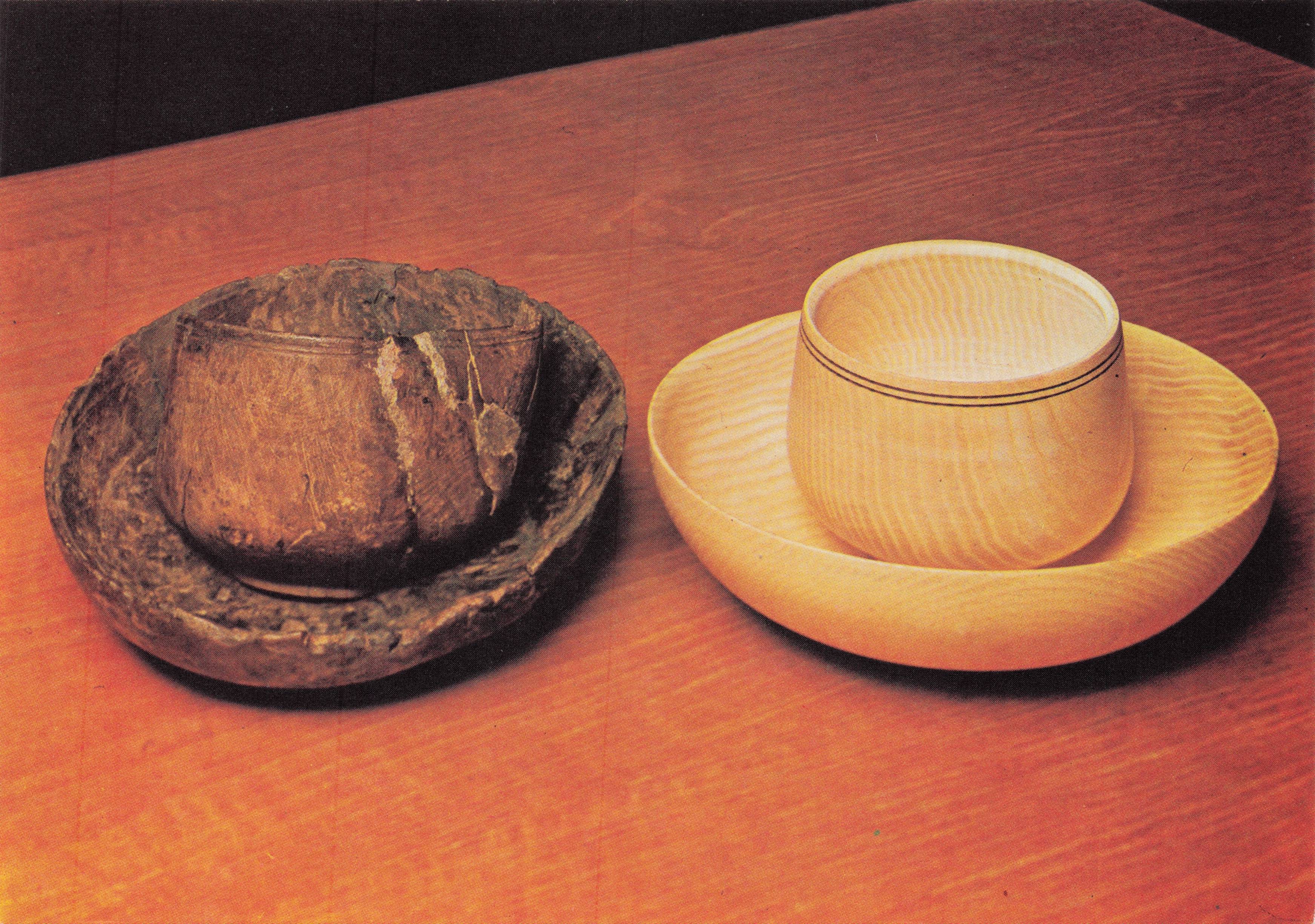 Viking Antique Saucer Cup & Bowl Pottery Artefacts Postcard
