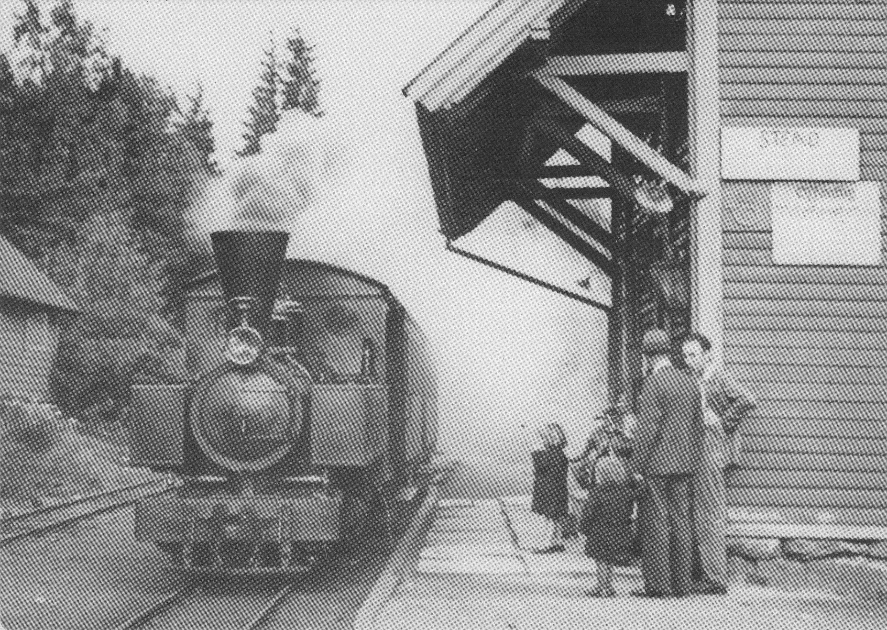 Nesttun Osbanen Norway Railway Stend Stasjon Station Postcard