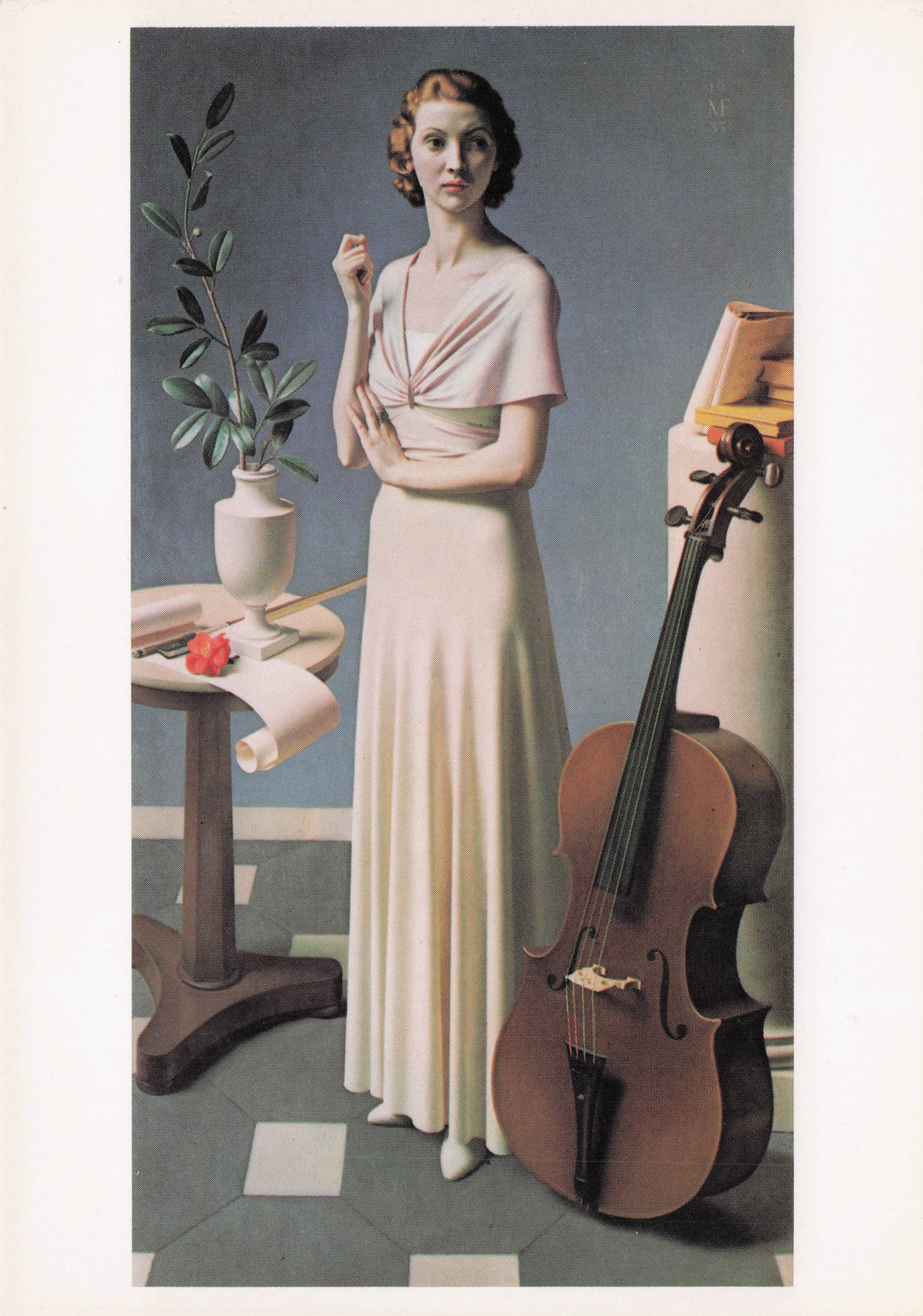 Meredith Frampton Portrait Of A Young Woman Tate Gallery Painting Postcard