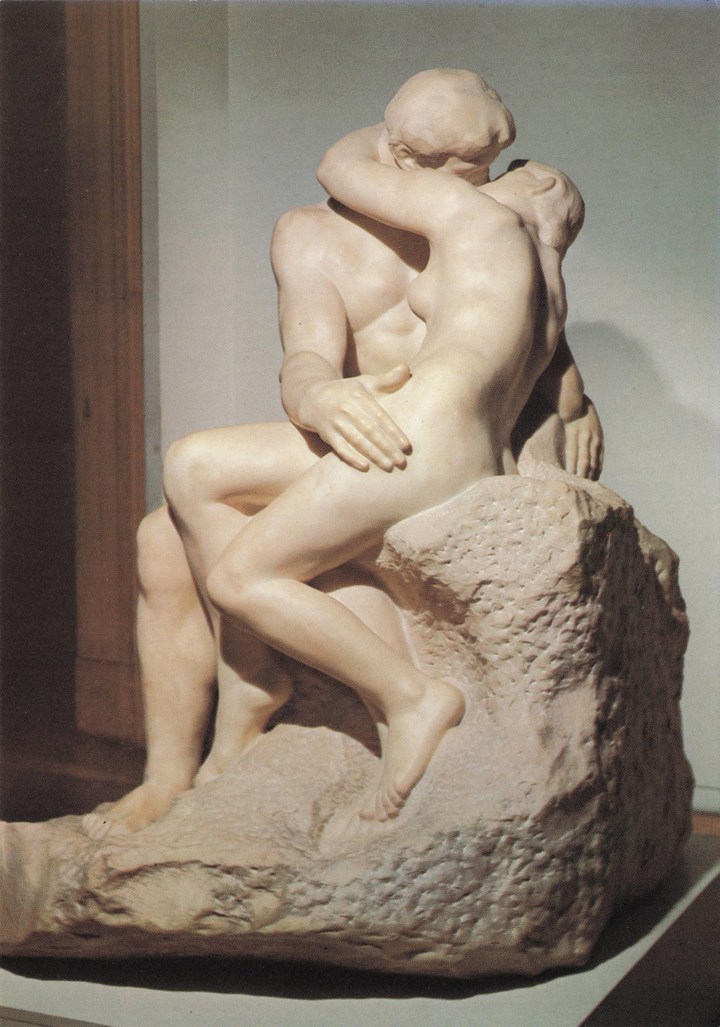 Auguste Rodin The Kiss Sculpture Tate Gallery Statue Postcard