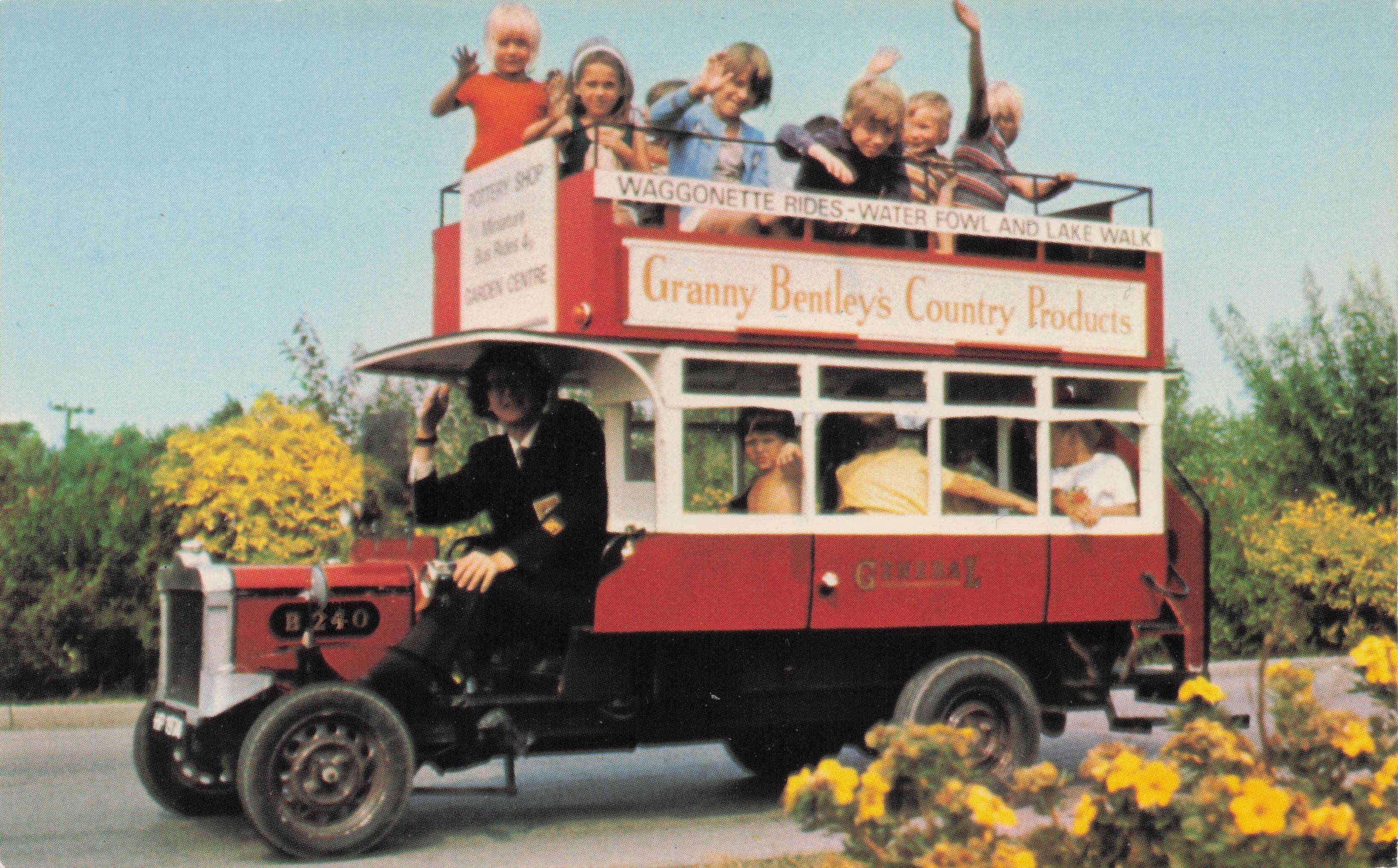 Hornsea Pottery Childrens Bus Transport & Driver 1970s Rare Postcard