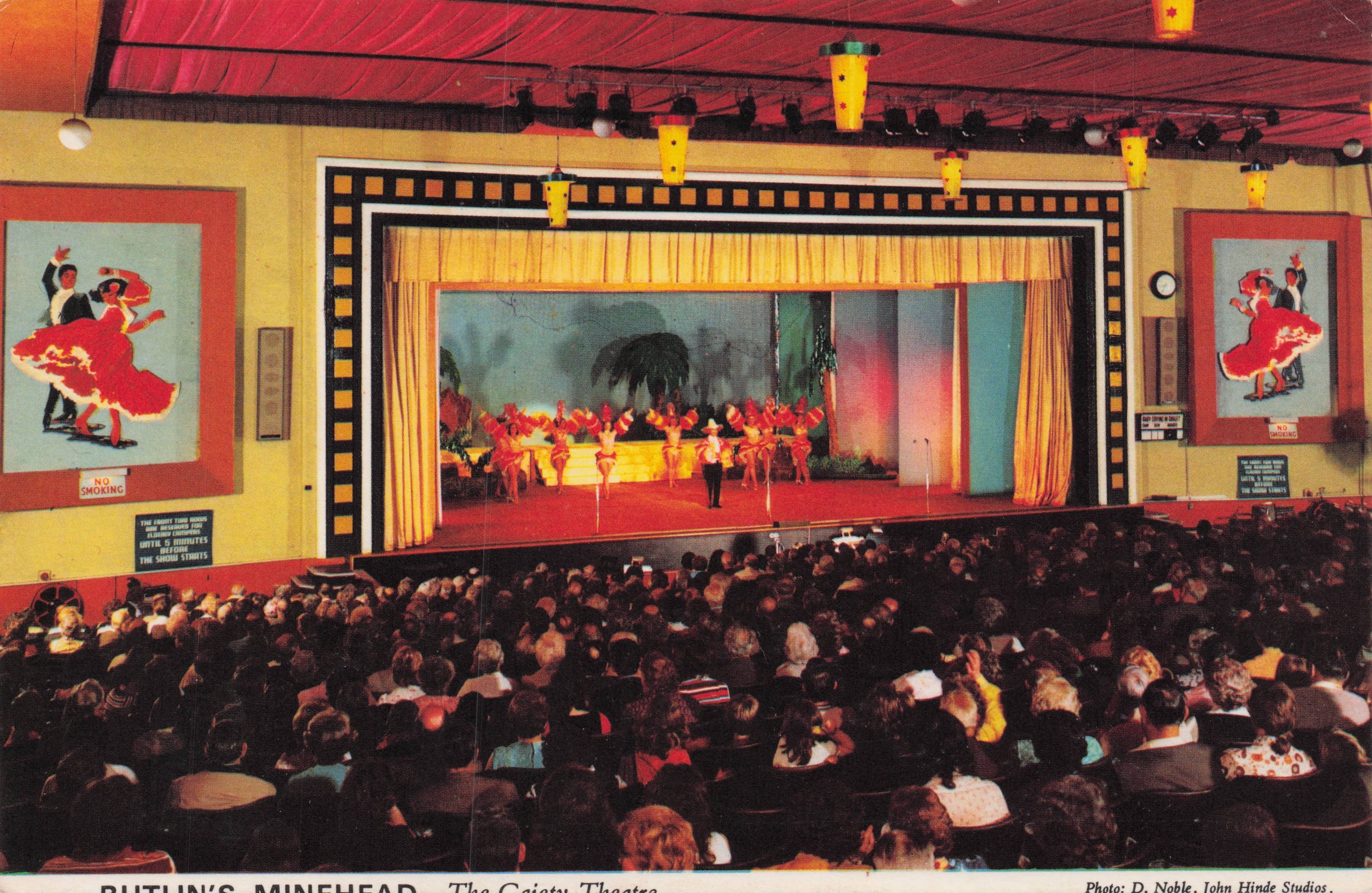 Gaiety Theatre Show at Butlins Minehead Somerset Vintage 1970s Postcard