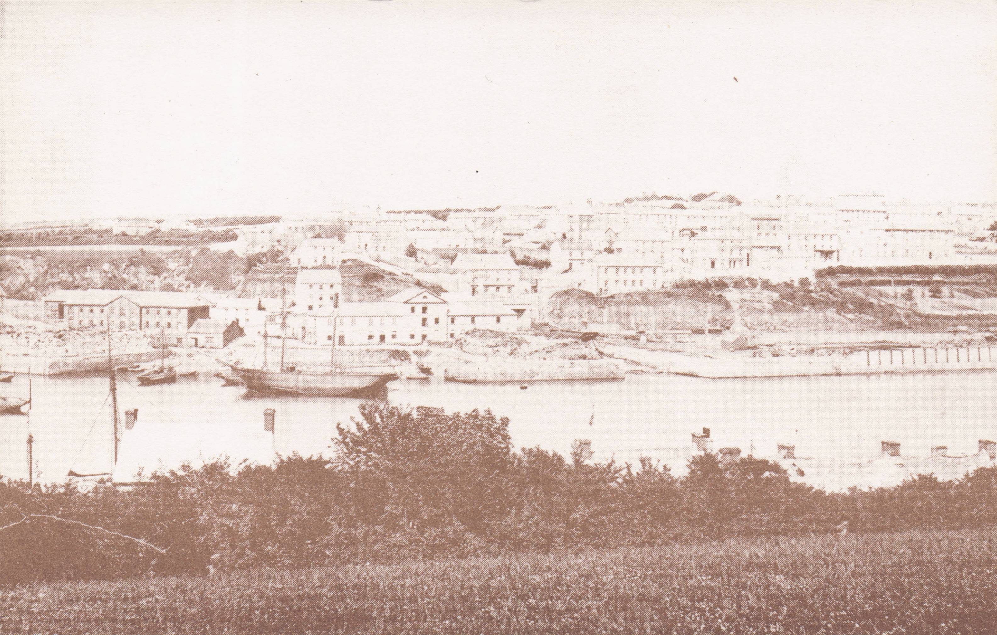 Hubberston Pill In Victorian 1860 River Wales Ship Pembrokeshire Welsh Postcard