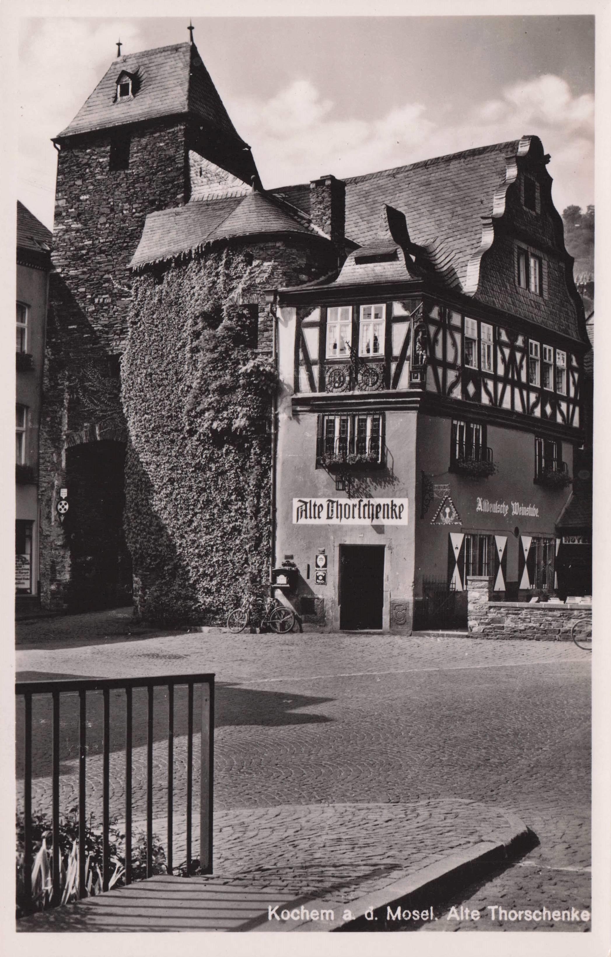 Alte Thorschenke Kochem On The Mosel Germany Pub Inn Real Photo Postcard