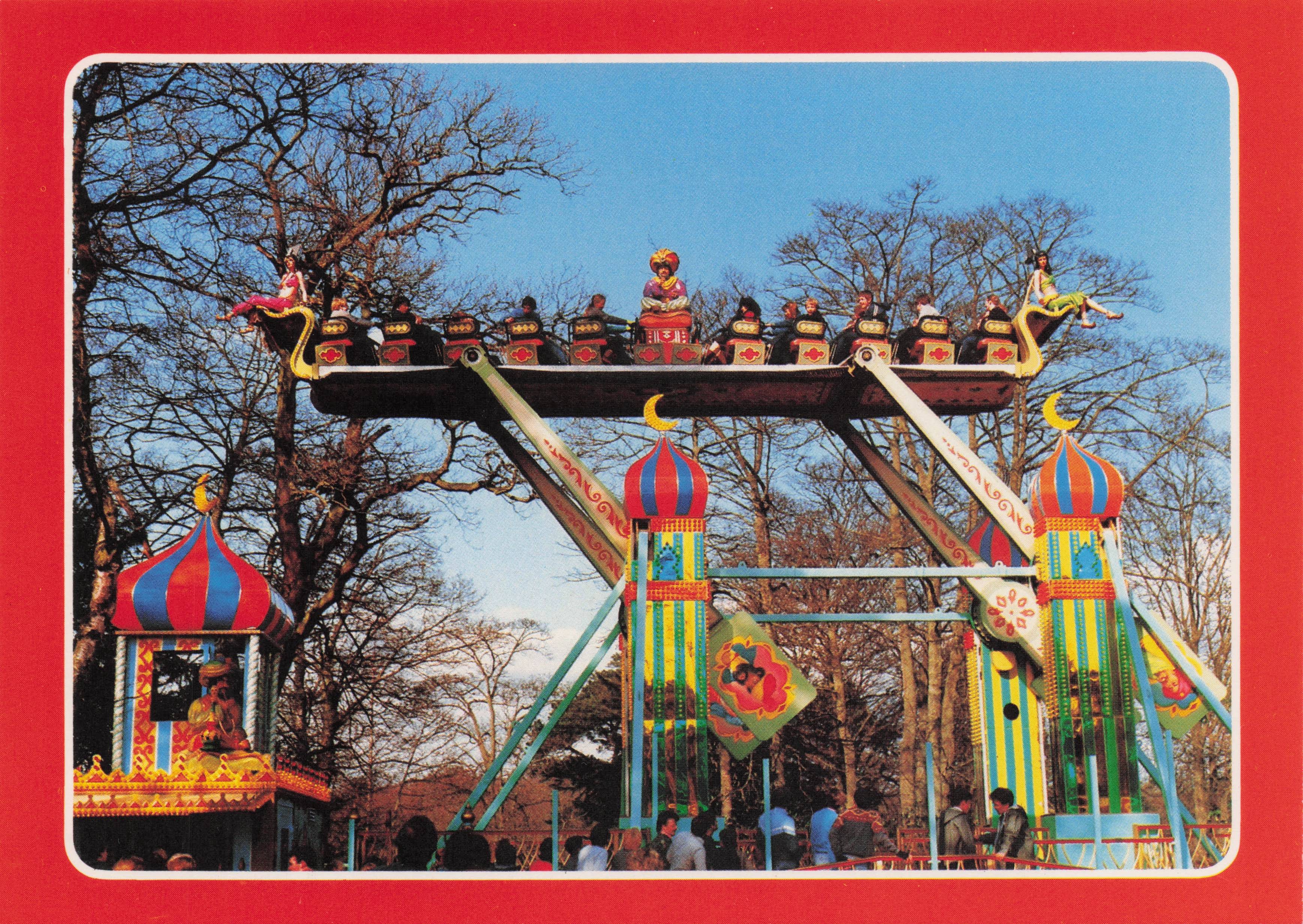 The Magic Carpet Theme Park Thrill Ride Alton Towers Postcard