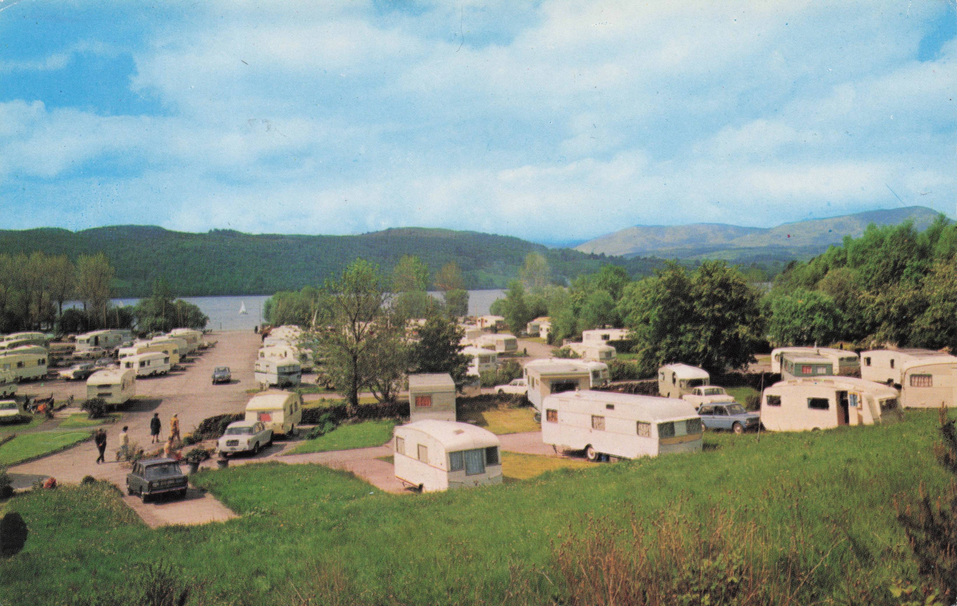 Whitecross Bay Caravan Site Park Troutbeck Bridge Cumbria Vintage Postcard