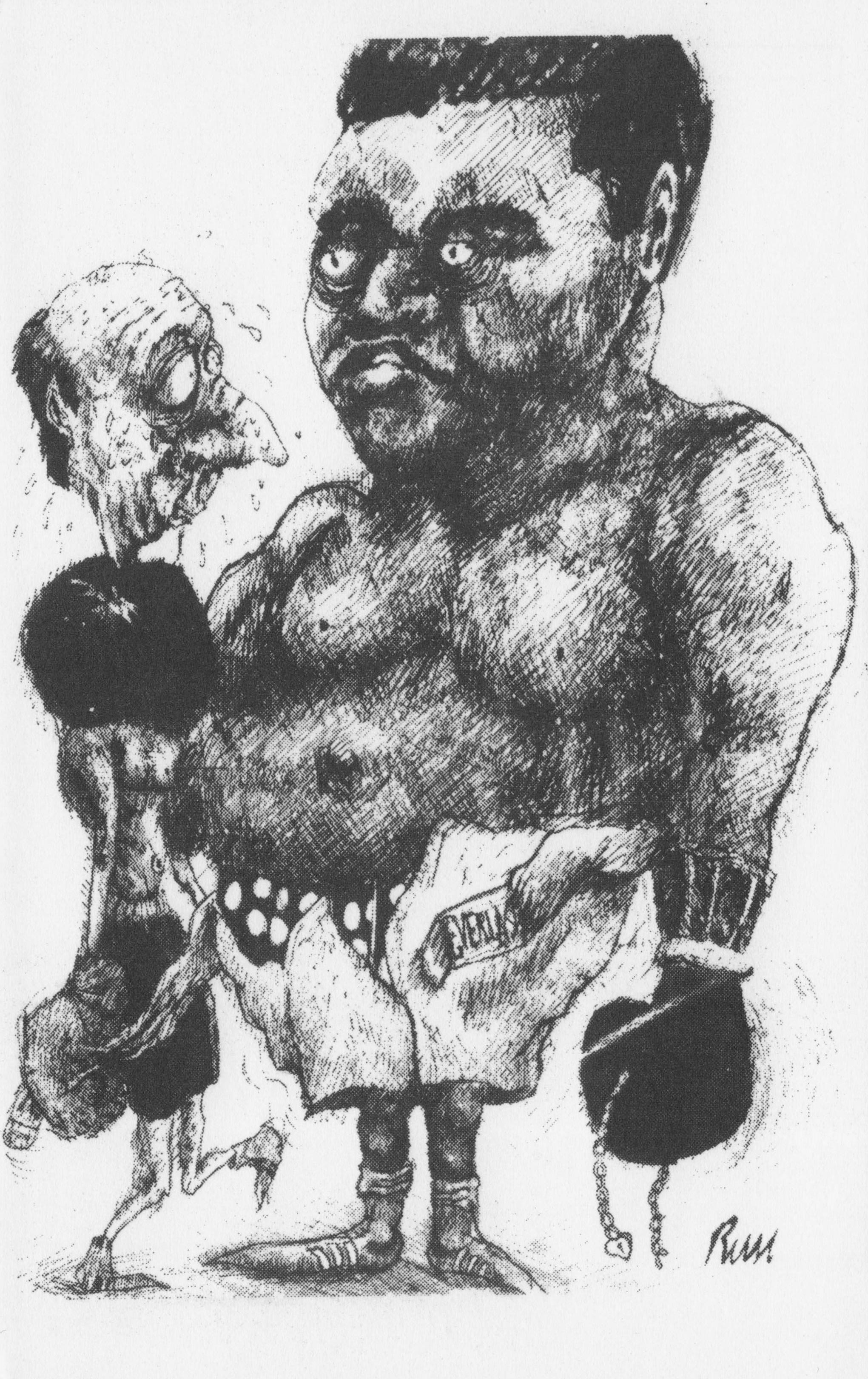 Muhammad Ali Boxer Limited Edition Boxing Comic Art Illustration Postcard