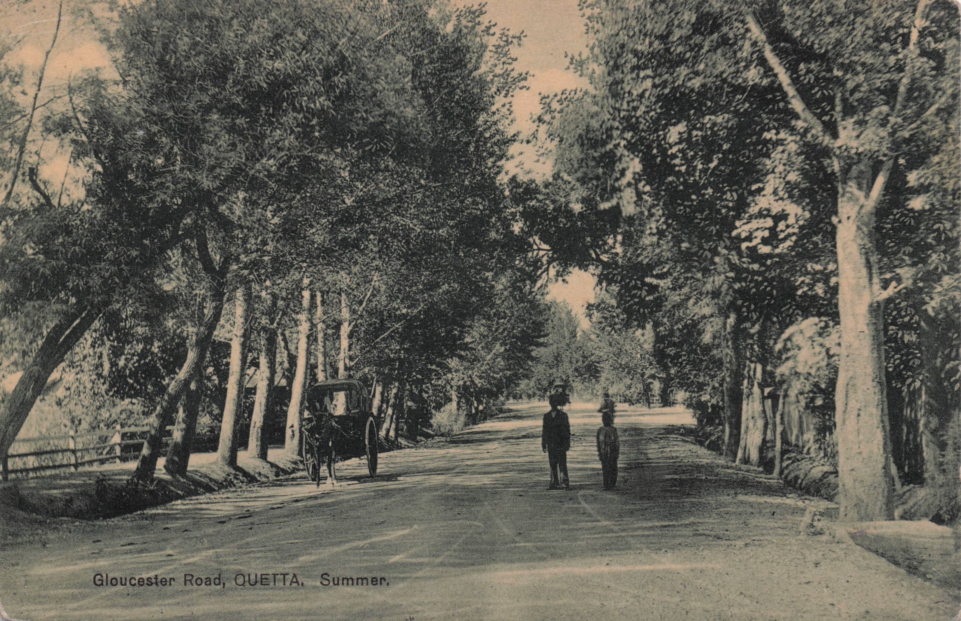 Gloucester Road Quetta Summer Pakistan India Antique Postcard