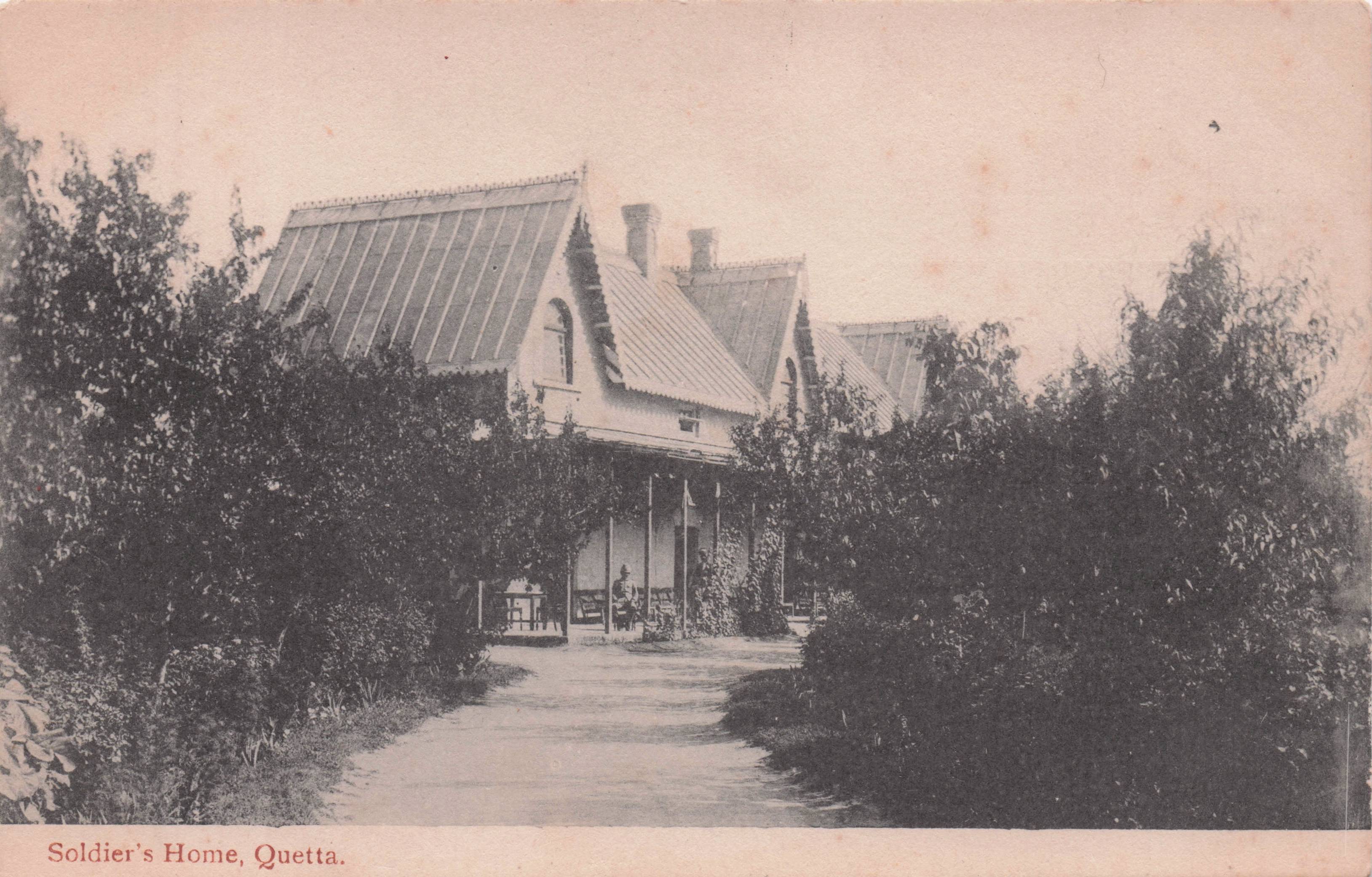 Soldiers Home Quetta Pakistan India Antique Postcard
