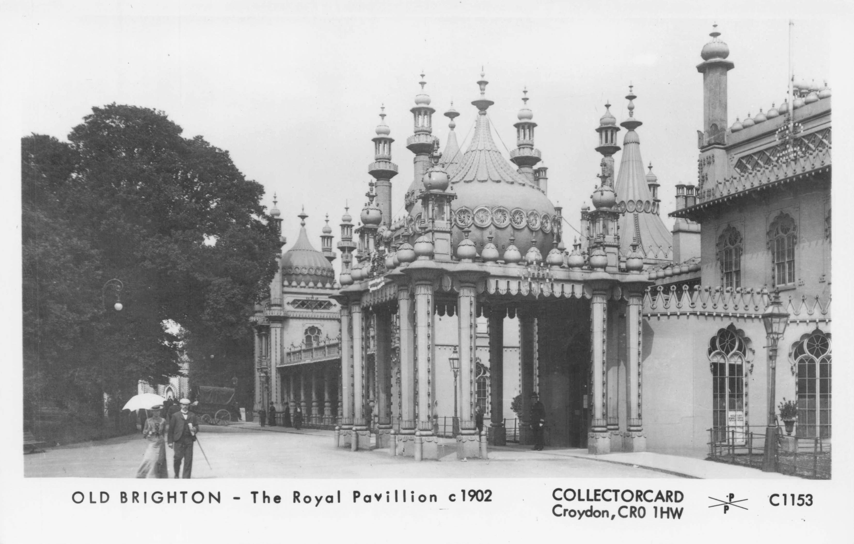 Very Posh Man Woman at 1902 Royal Pavillion Brighton Sussex Photo Postcard