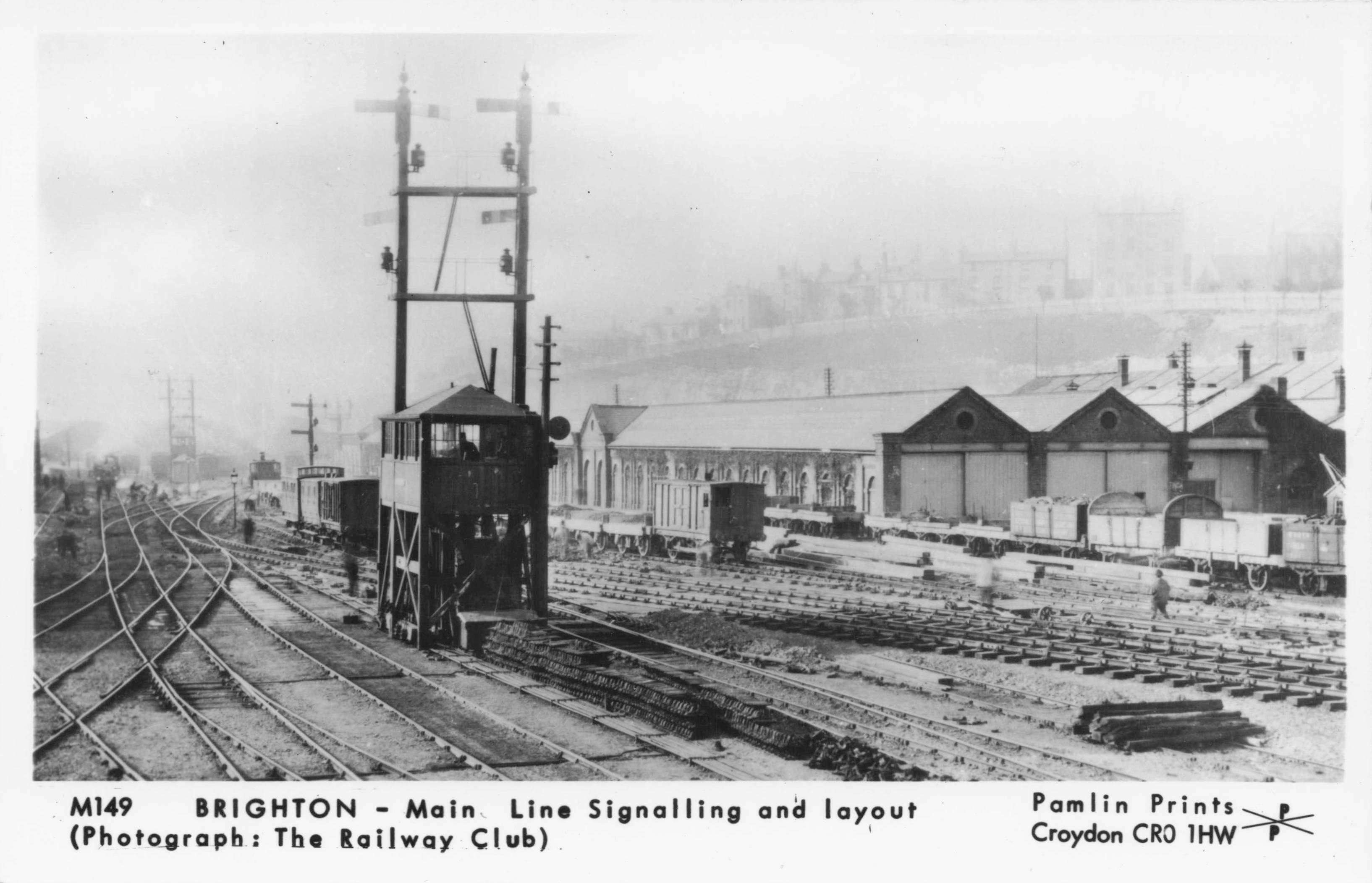 Brighton Railway Station Old Signalling Box Tower Pamlin Prints Photo Postcard