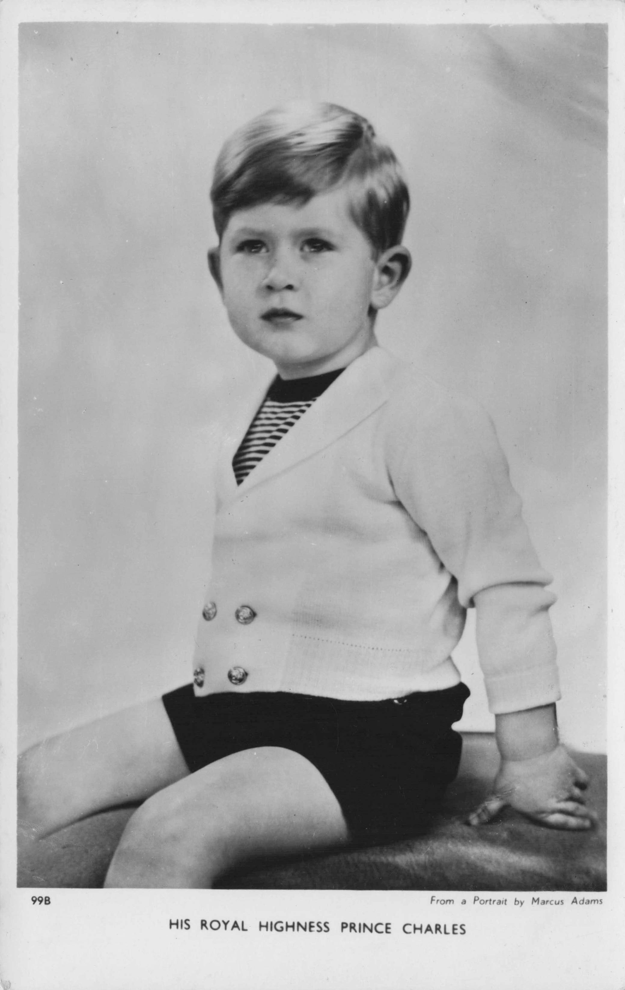 His Royal Highness Prince King Charles as Boy Real Photo Antique Tucks Postcard