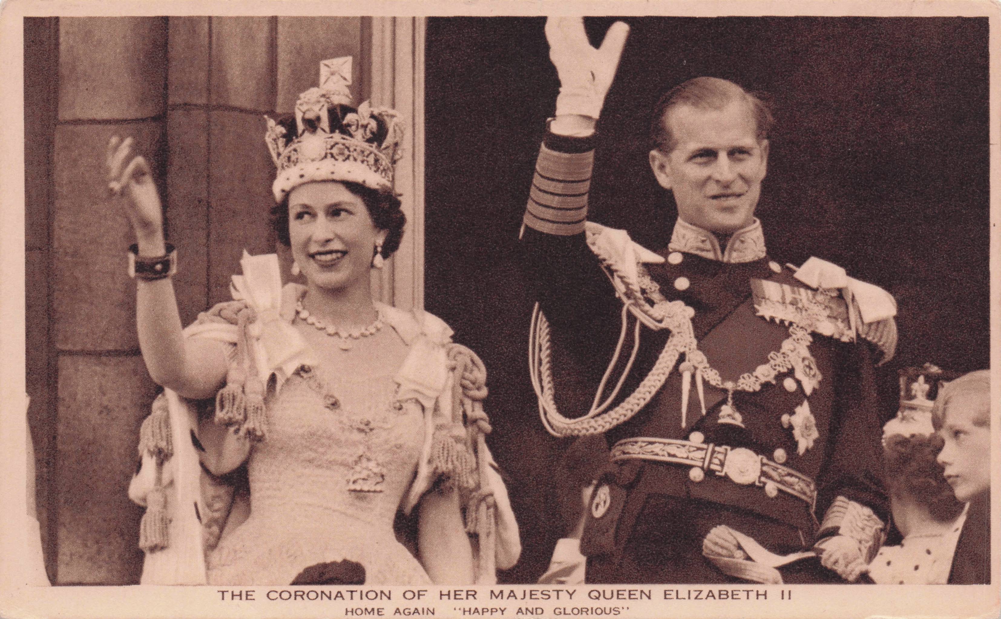 The Royal Coronation Of Her Majesty Queen Elizabeth Vintage Photocrom Postcard