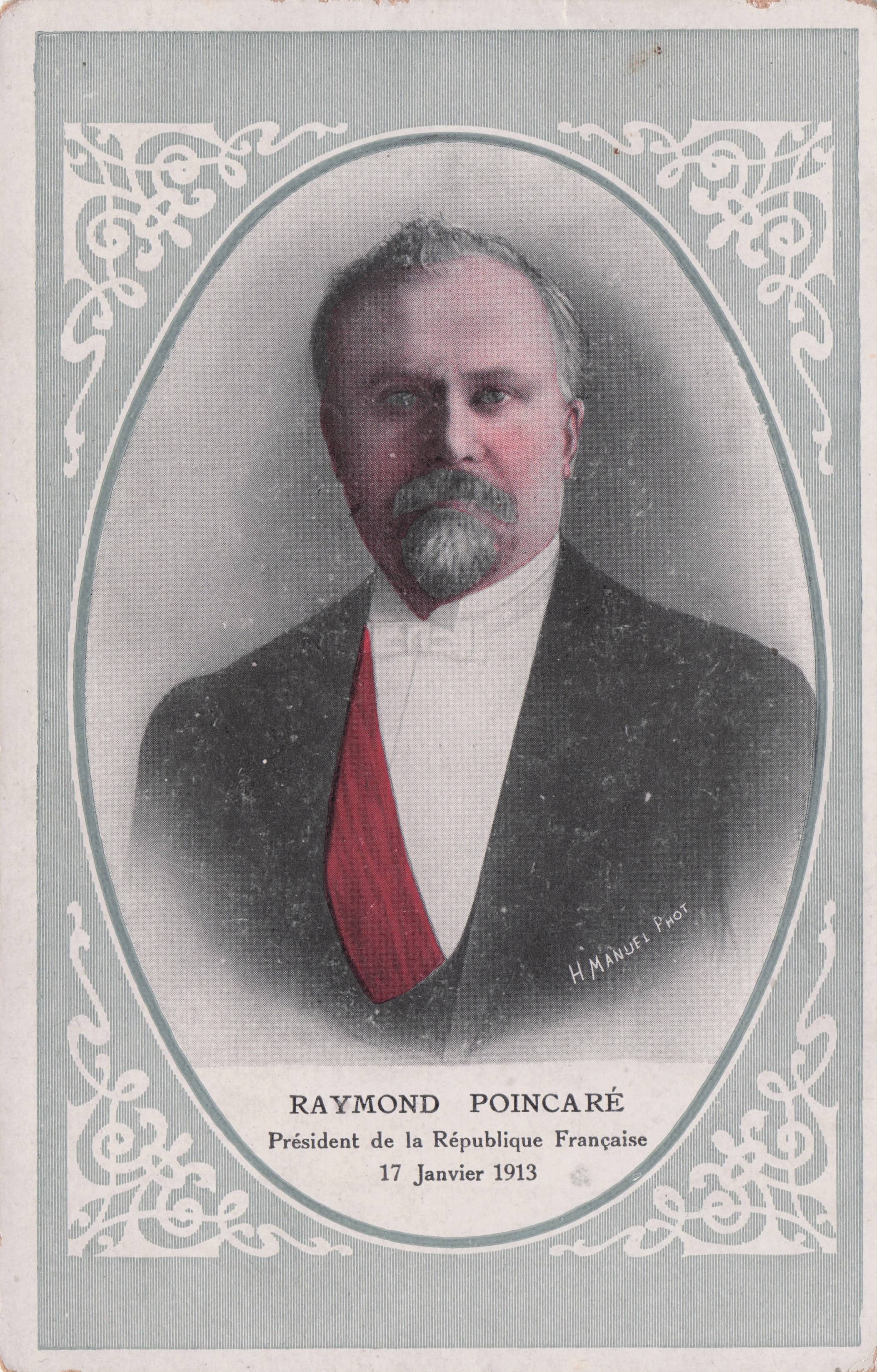 Raymond Poincare French Statesman President France Antique 1913 Postcard