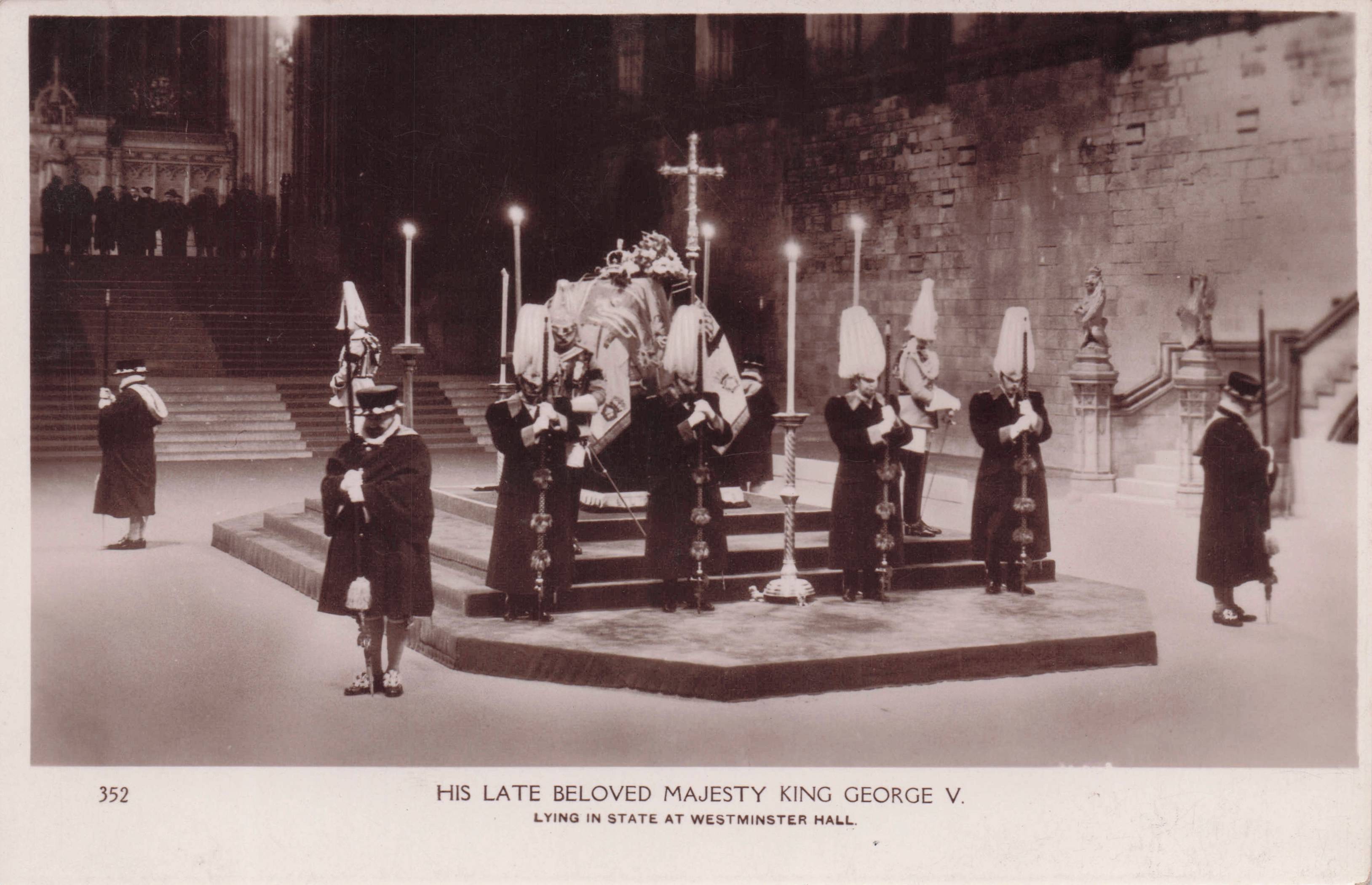 His Late Beloved Majesty King George V Excel Royal Series RPC Postcard