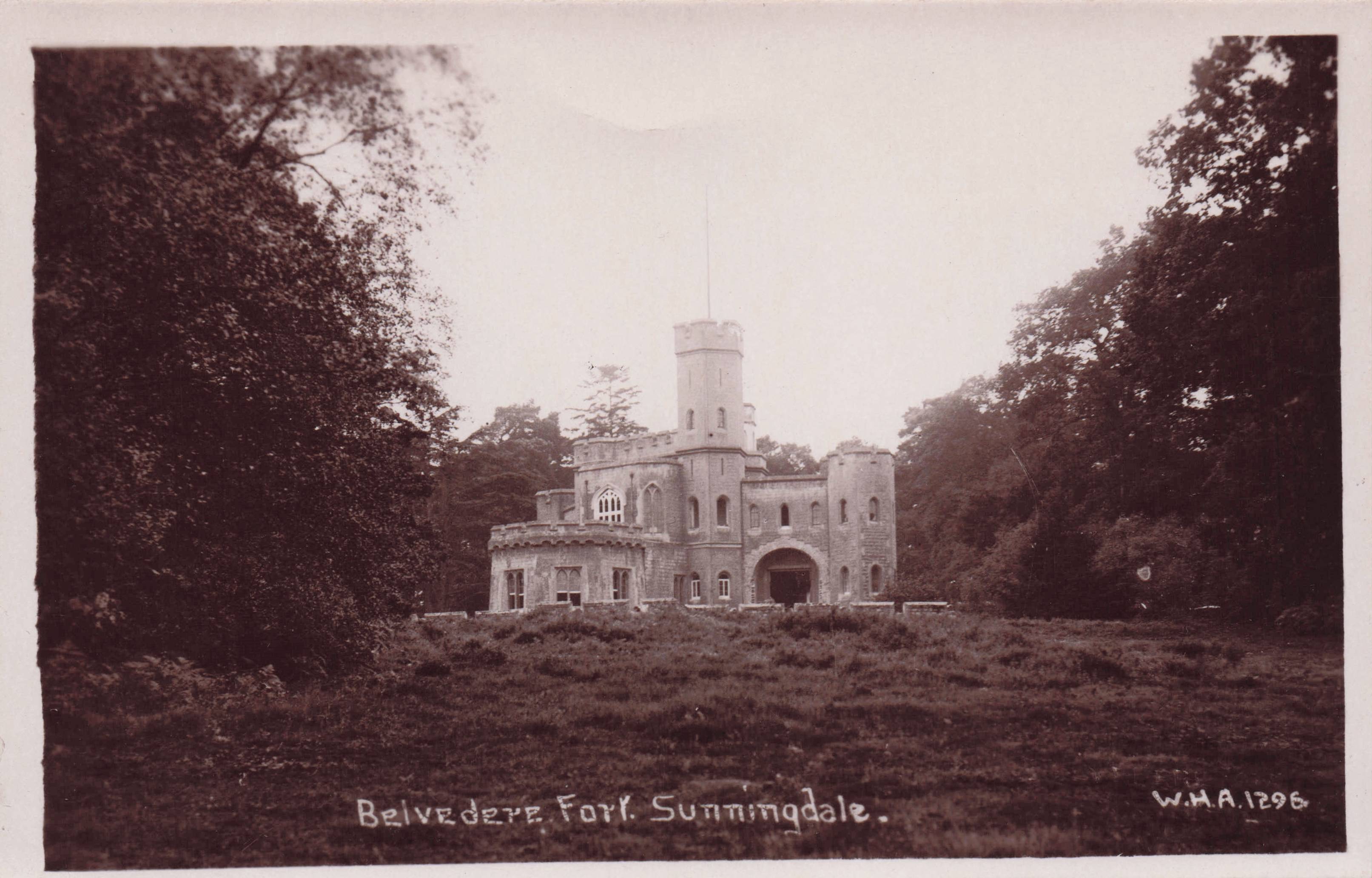 Belevedere Fort Sunningdale Prince Of Wales Royal Old Residence Rare Postcard