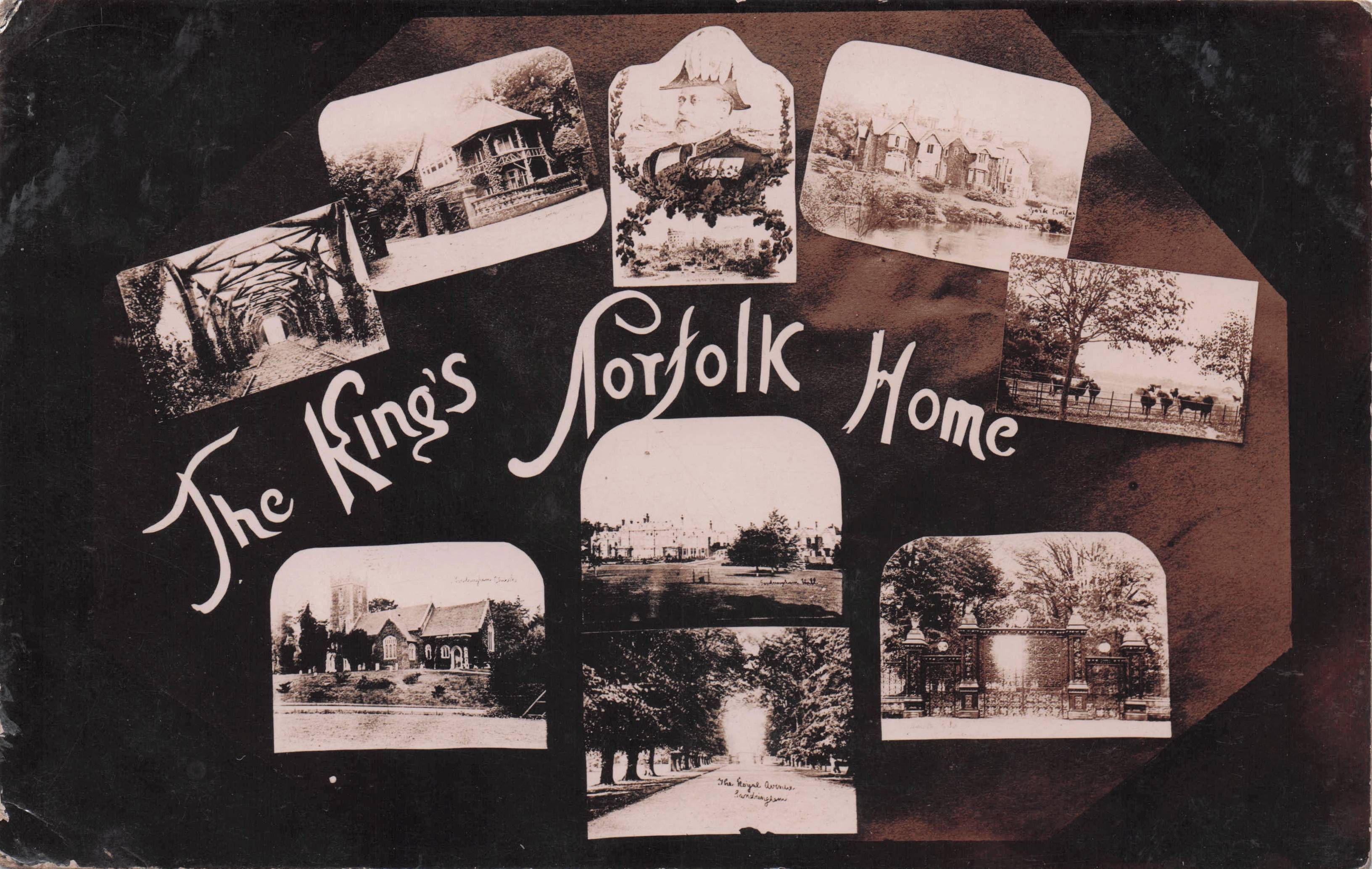 King George V Norfolk Home Antique 9x Royal Views Old Rare Real Photo Postcard