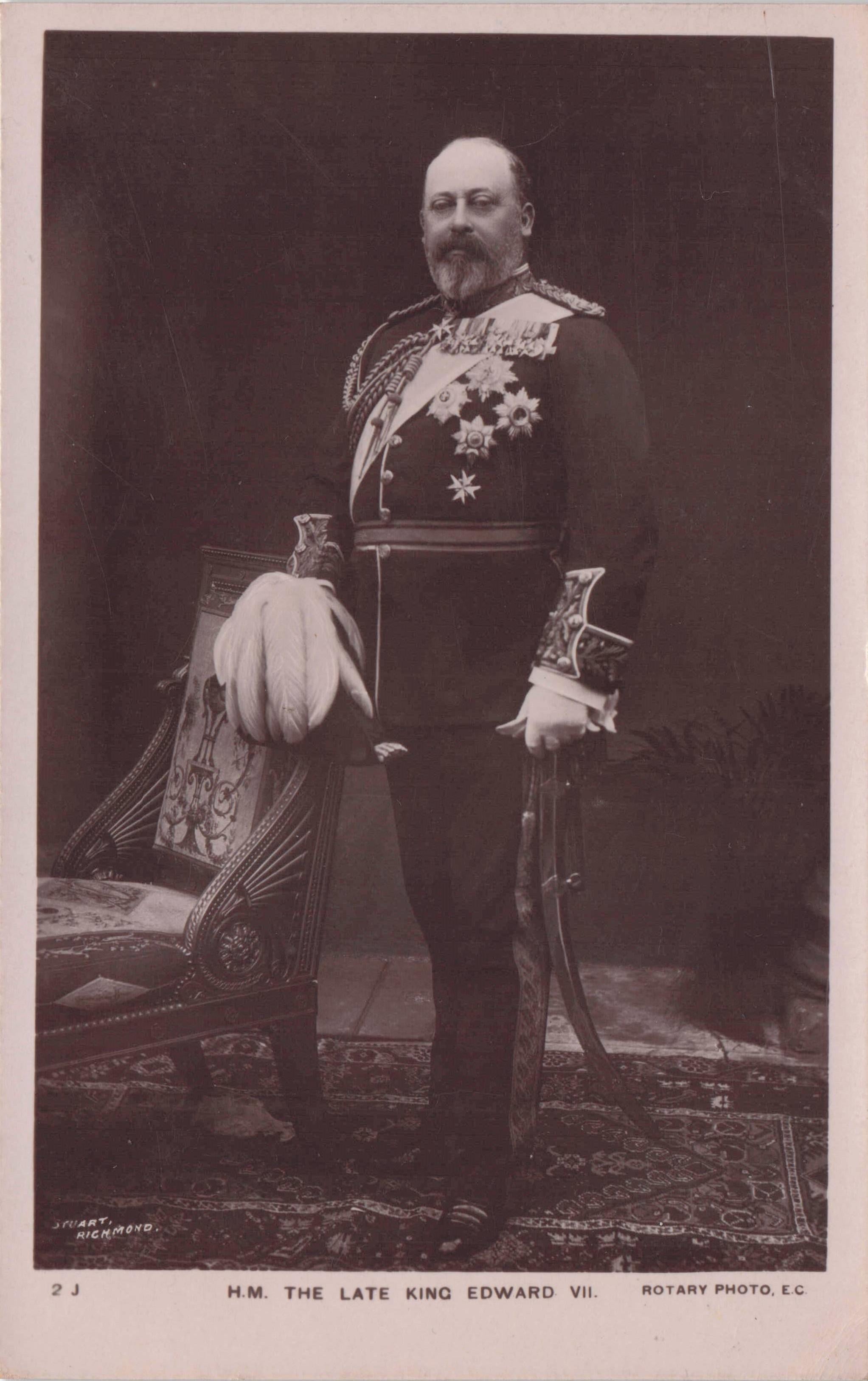 The Late King Edward VII Rotary Real Photo Antique Royal Postcard