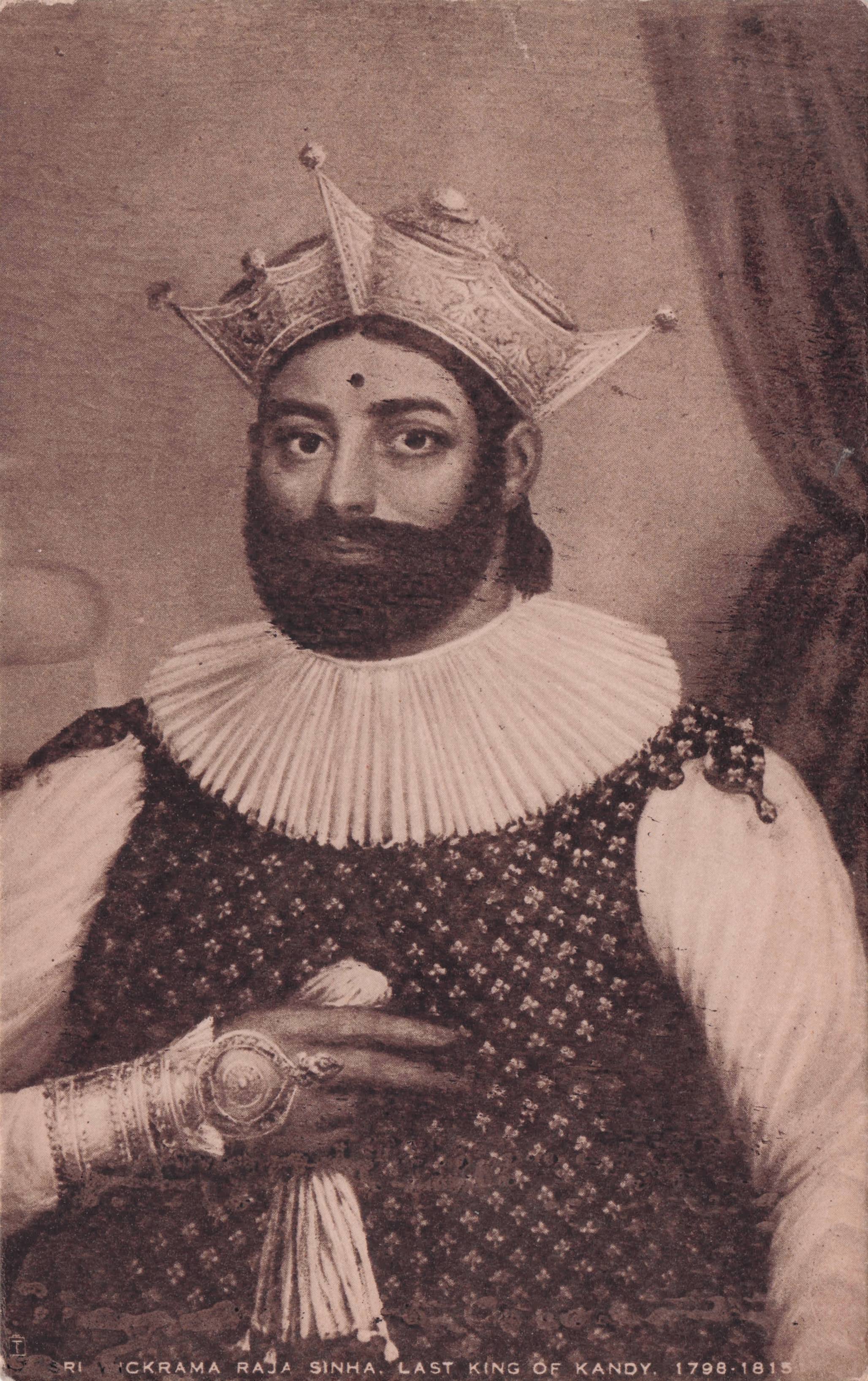 Sri Vikrama Rajasinha Last King Of Kandy India 1798-1815 Rare Tucks Old Postcard