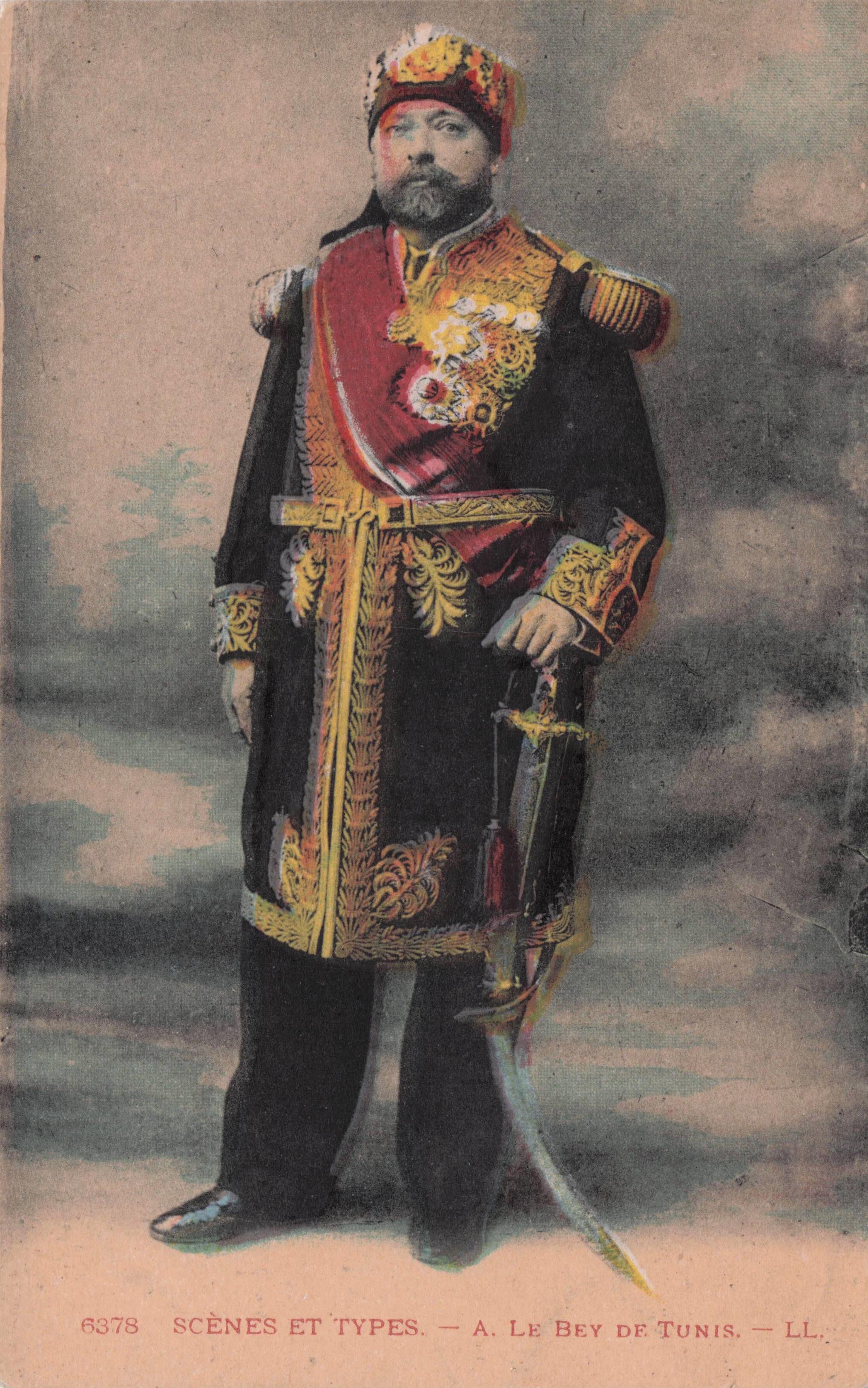 King Of Tunisia Bey De Tunis Antique Royal Postcard