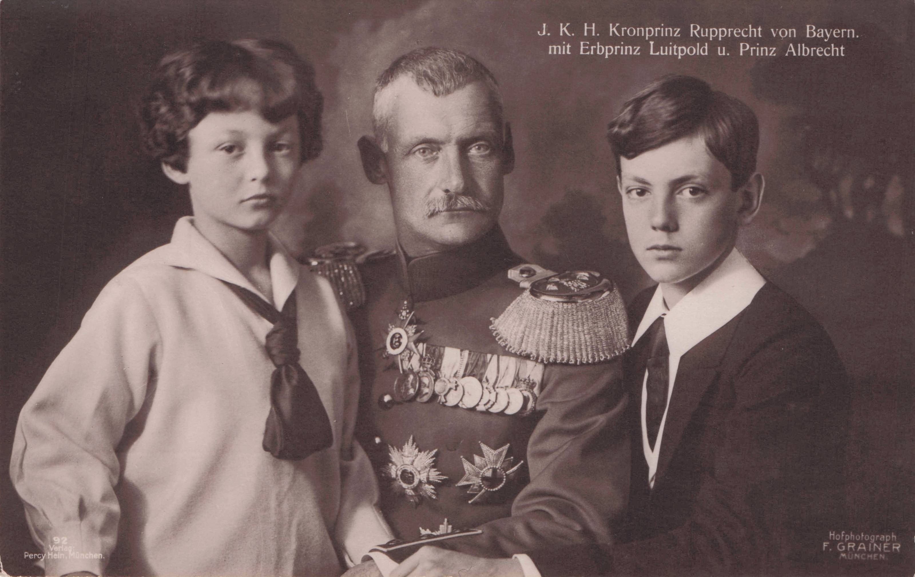 JKH Kronprinz Rupprecht Von Bayern German Royal Family Antique Postcard