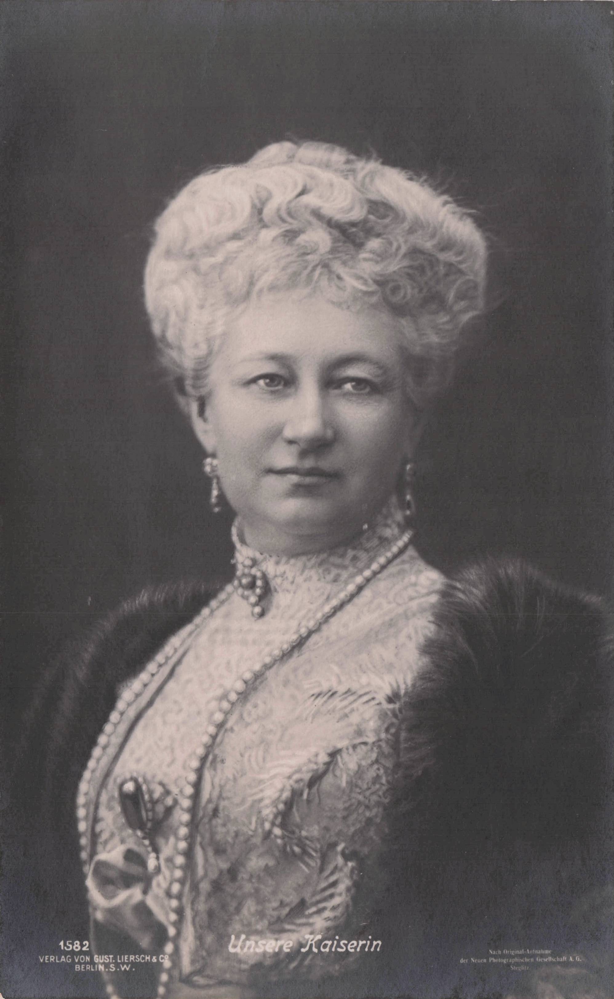 Empress Auguste Victoria Queen of Prussia Antique Royal Postcard