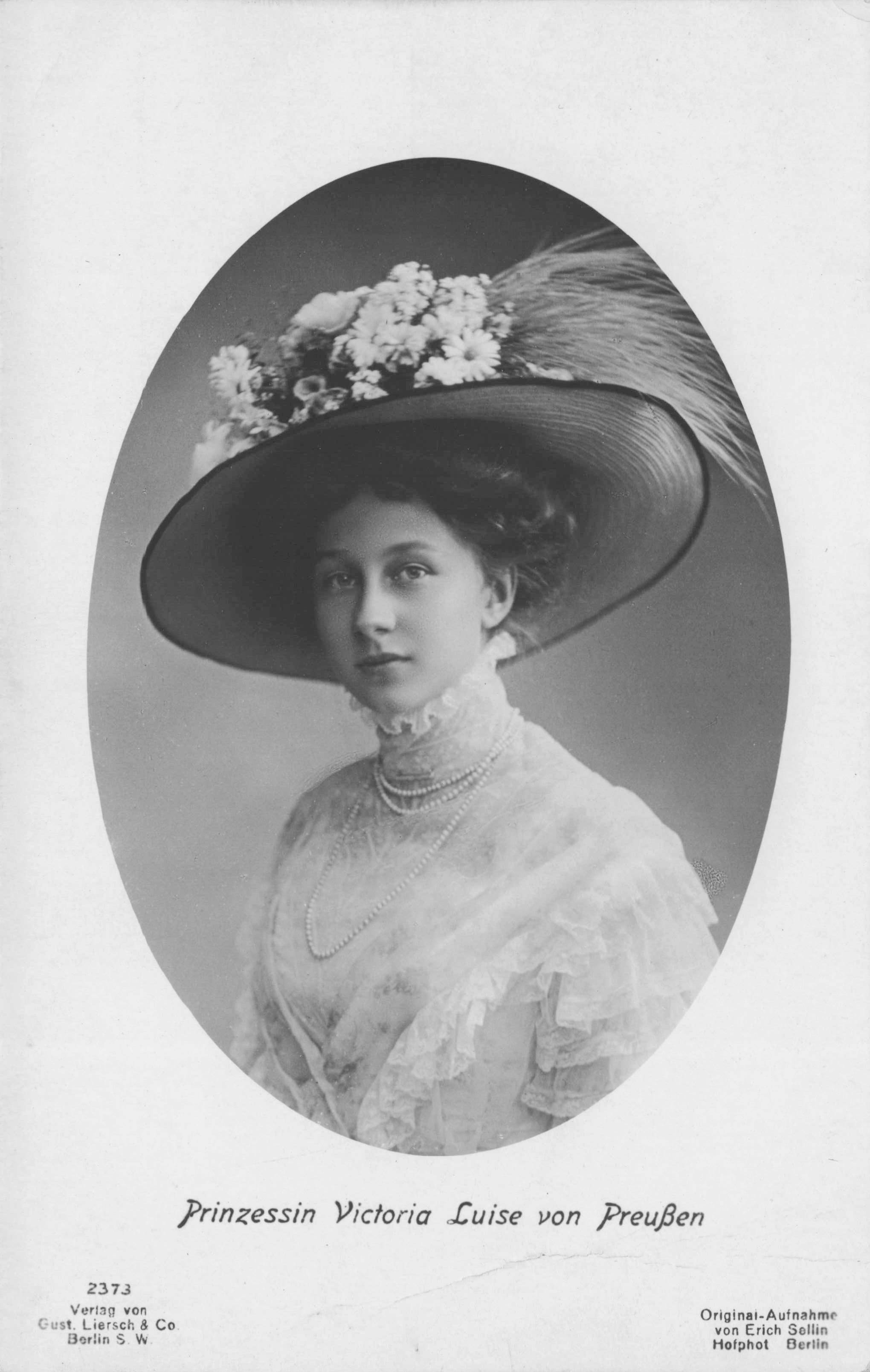 Princessin Viktoria Luise Victoria Of Prussia Royal Antique Portrait Postcard