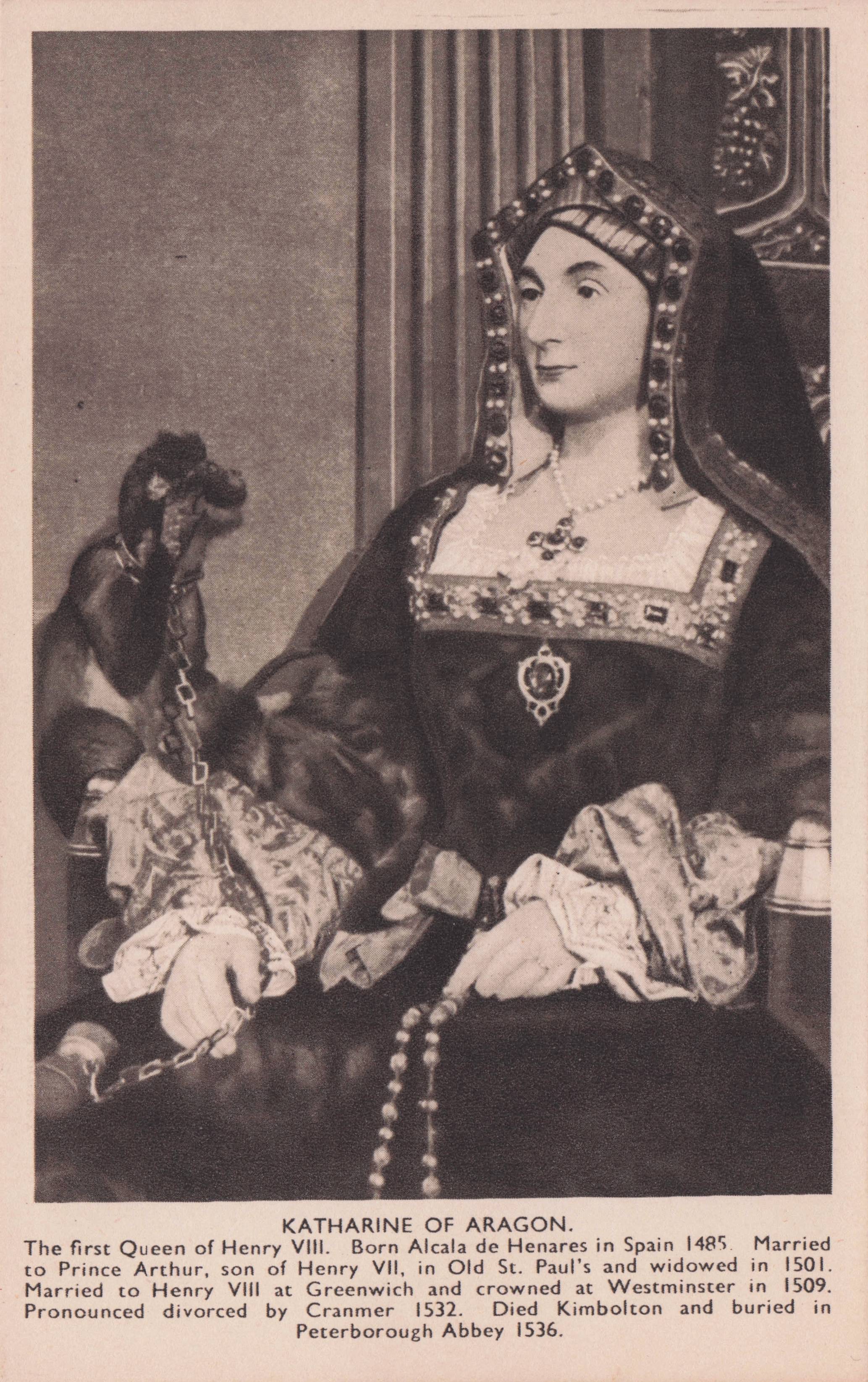 Katharine Of Aragon of Henry VIII Orig London Madame Tussauds Waxwork Postcard