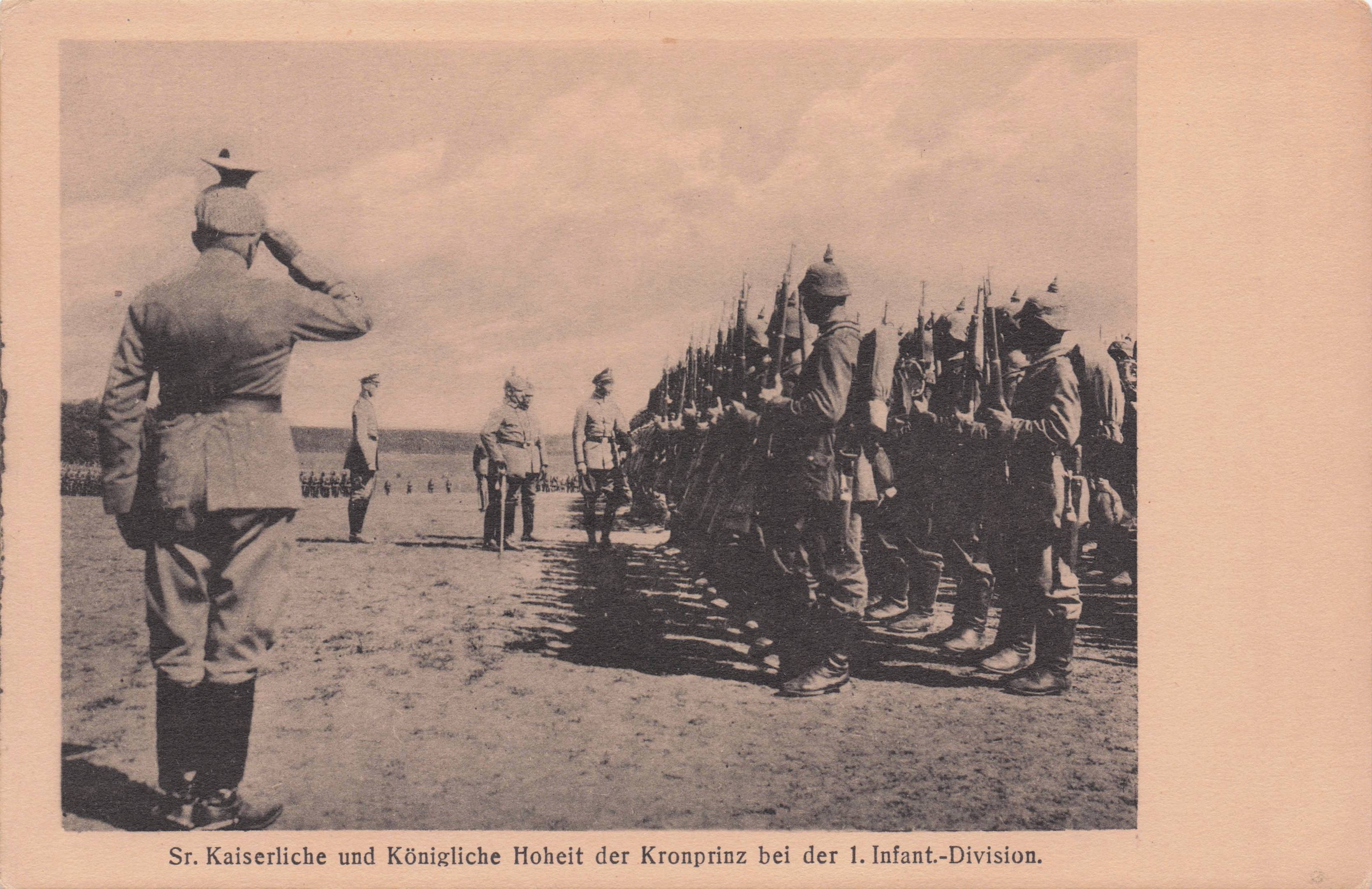 Kaiserloche Konigliche Hoheit Kronzprinz Infant Division Military German Old Postcard